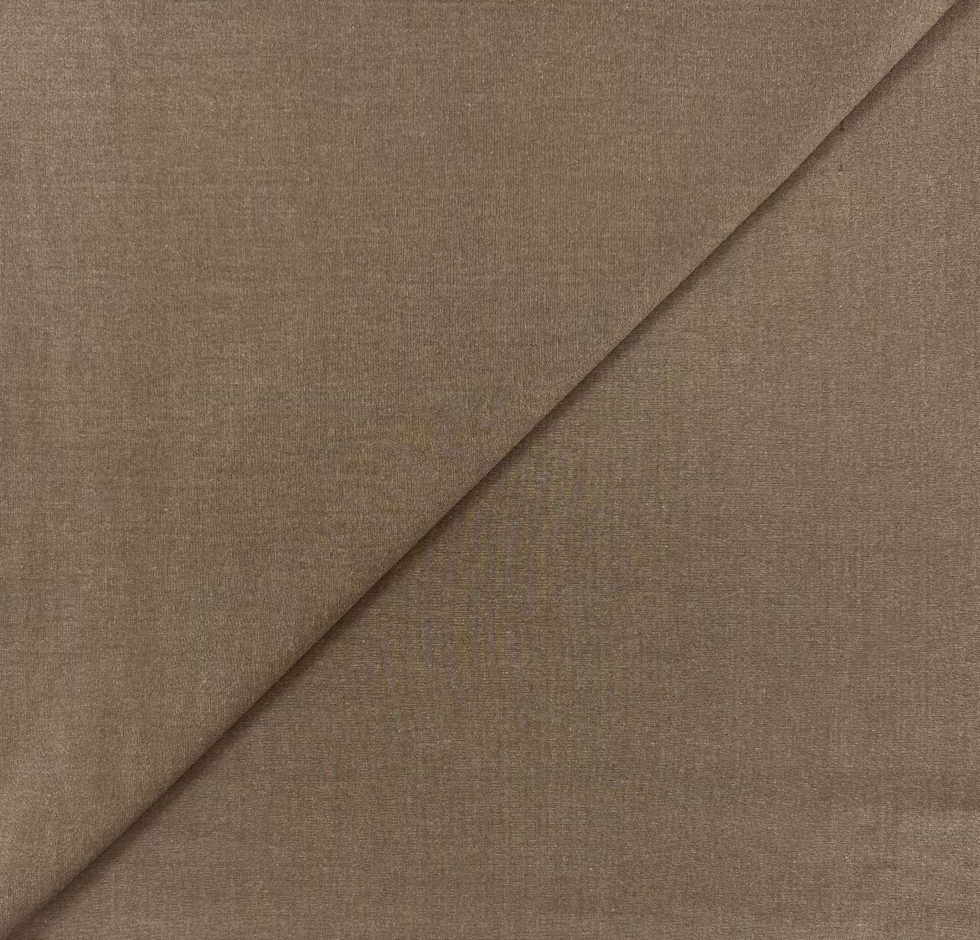 Cotton Yarn Dyed Oxford in Brown Tan