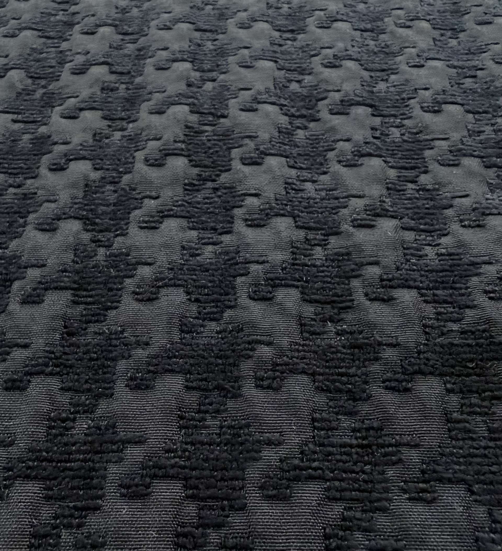 Houndstooth Chenille Brocade in Black