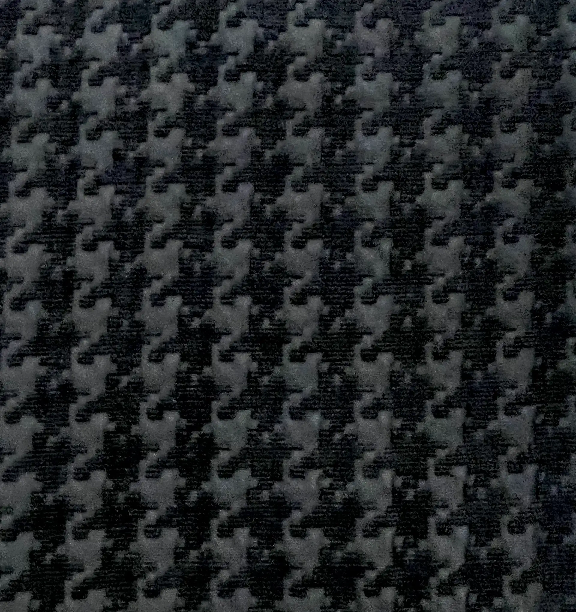 Houndstooth Chenille Brocade in Black