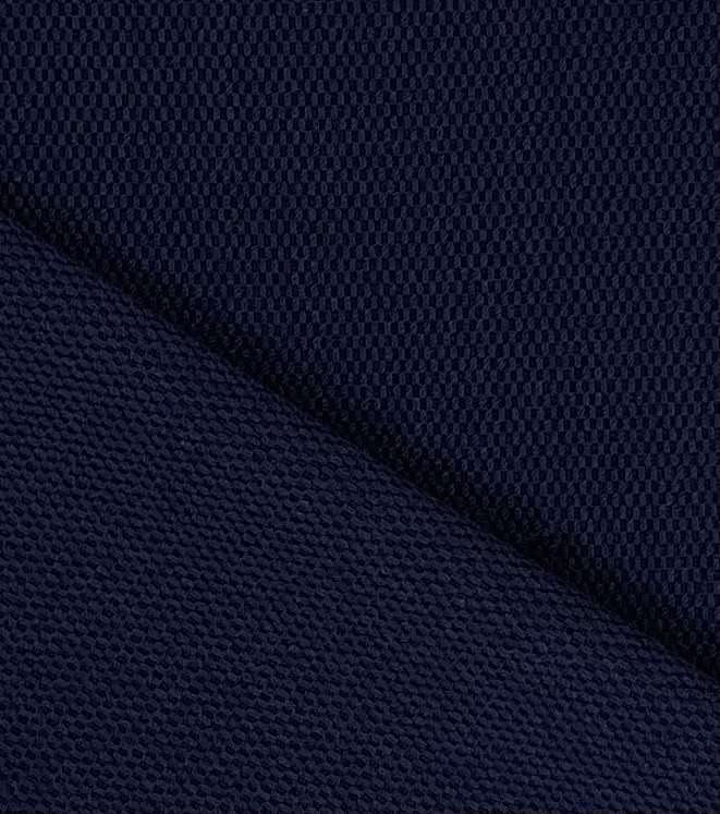 Italian Wool Heavy Crepe Pique in Navy