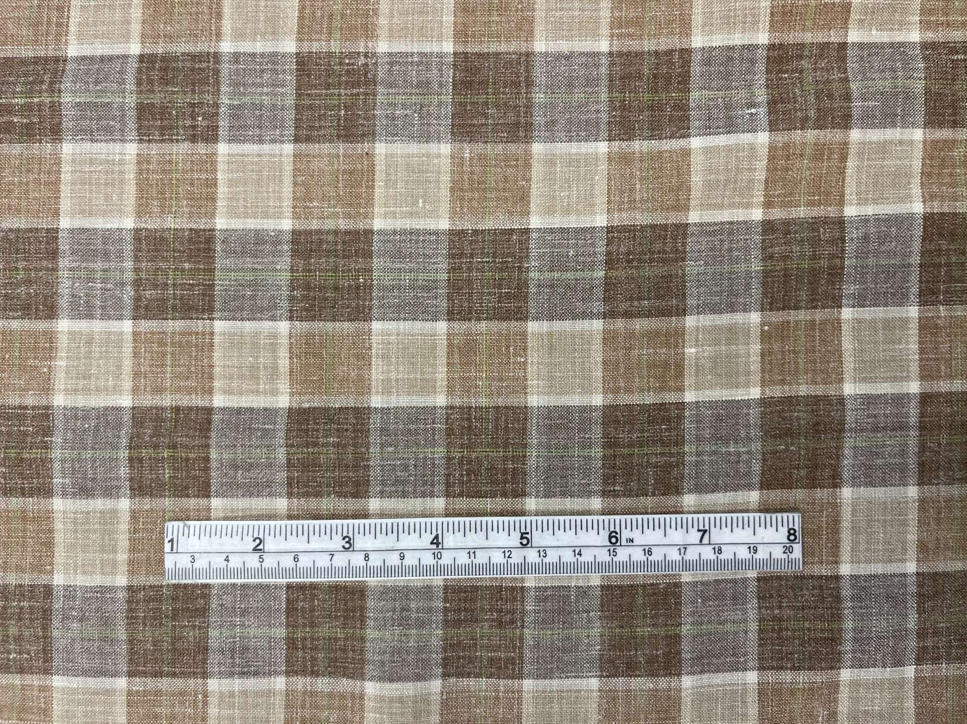 Made in Italy Wool/Silk/Linen Plaid