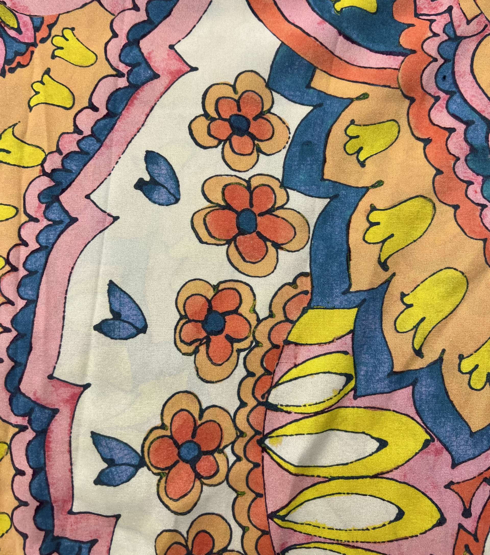 Printed Stretch Silk charmeuse (Matte Side) 