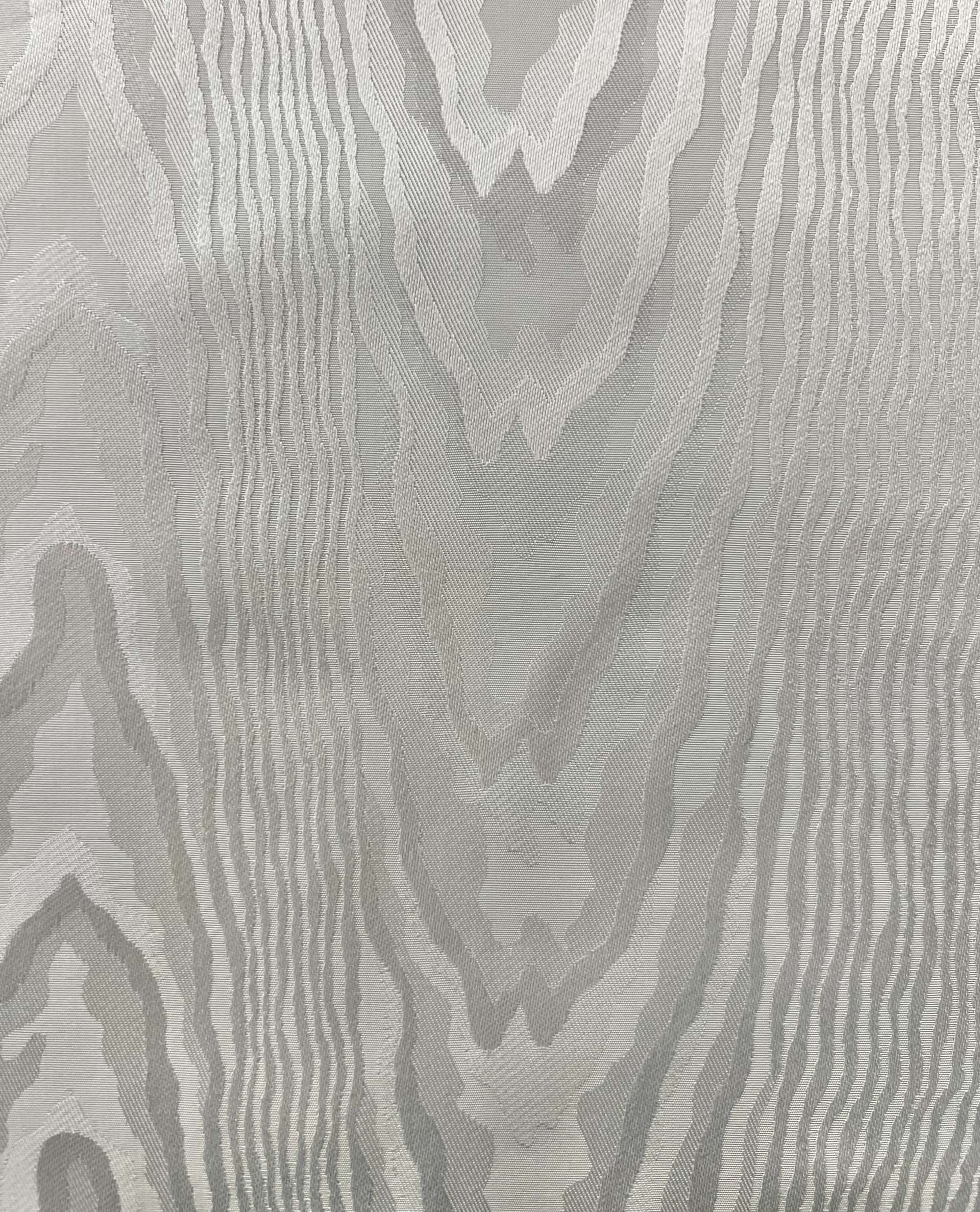 Pure Silk Moirés Brocade in Silk White 