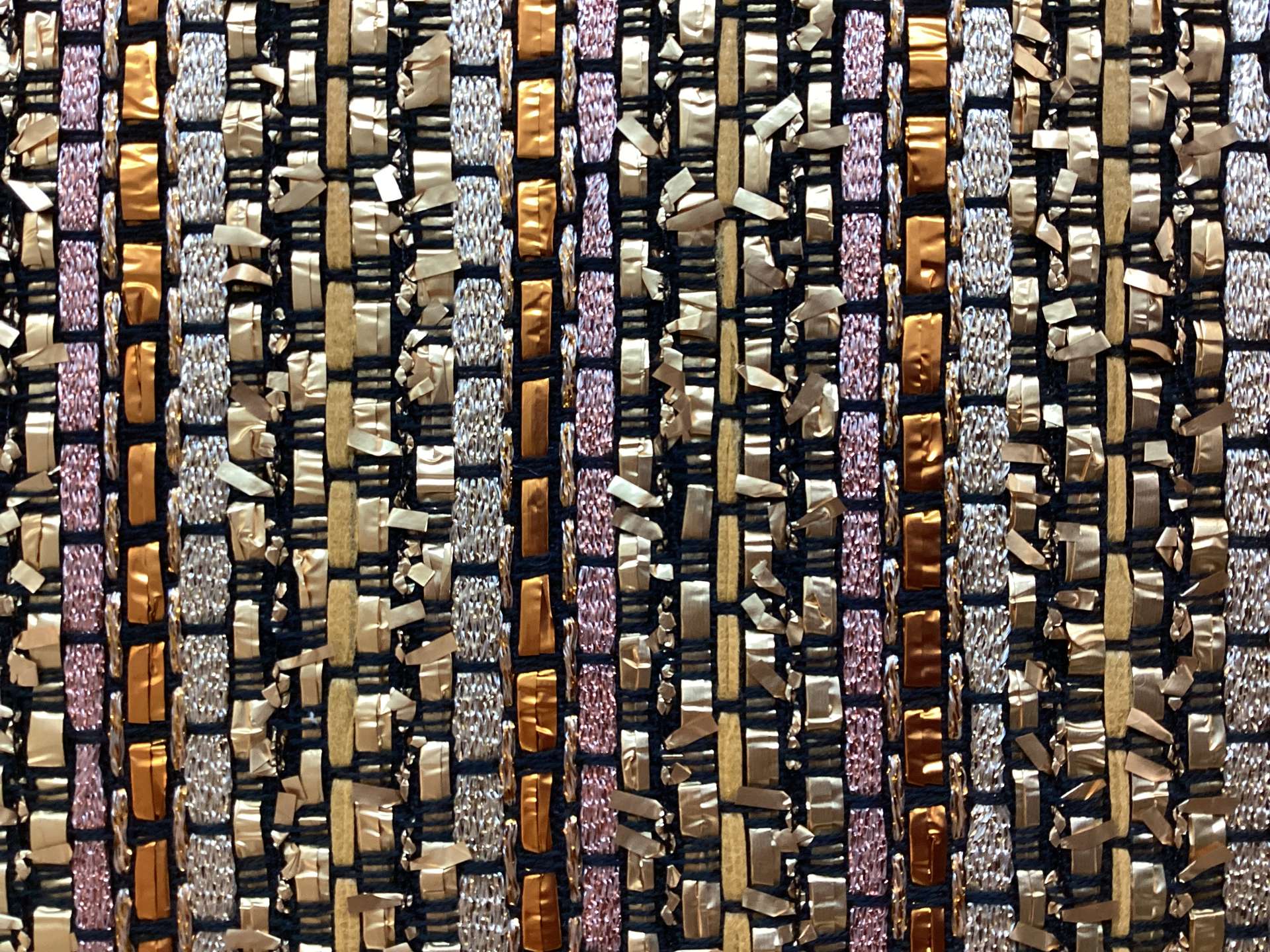 Italian Cotton Blend Metallic Couture Tweed