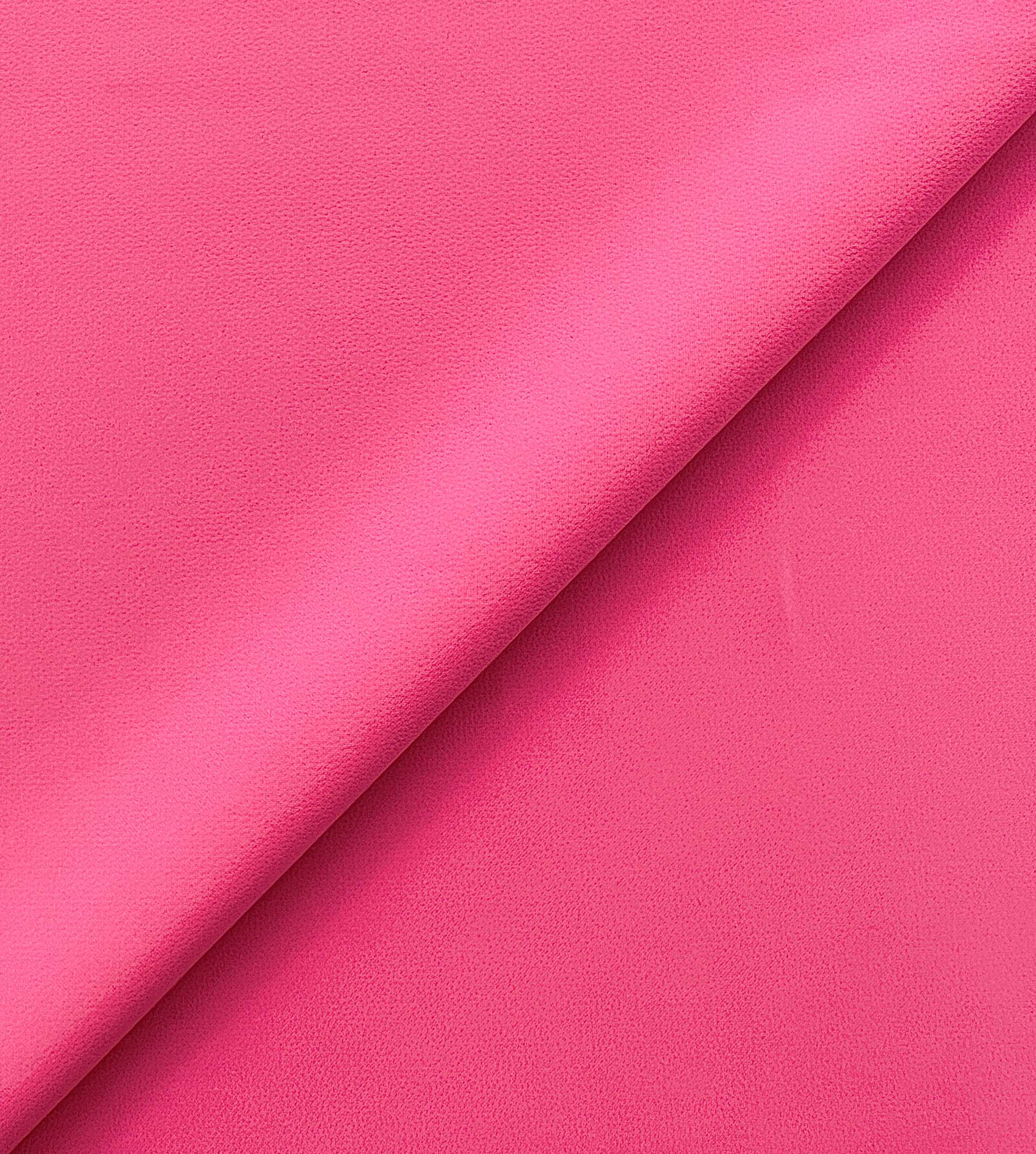 Spanish Polyester Stretch Crepe in Fluorescent Pink