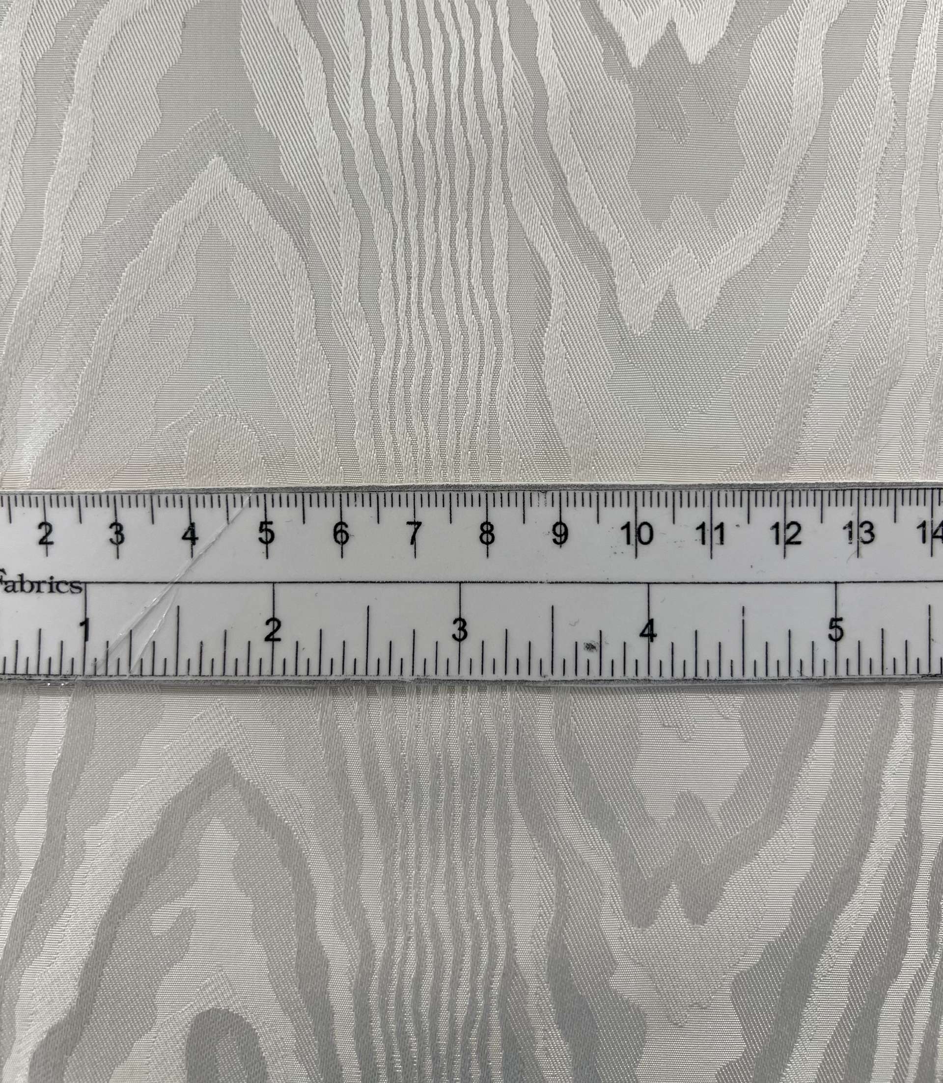 Pure Silk Moirés Brocade in Silk White 