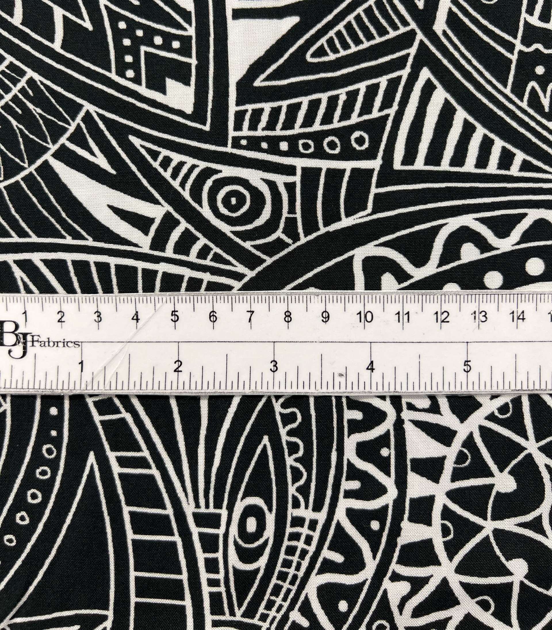 Printed Viscose Challis in Black & White