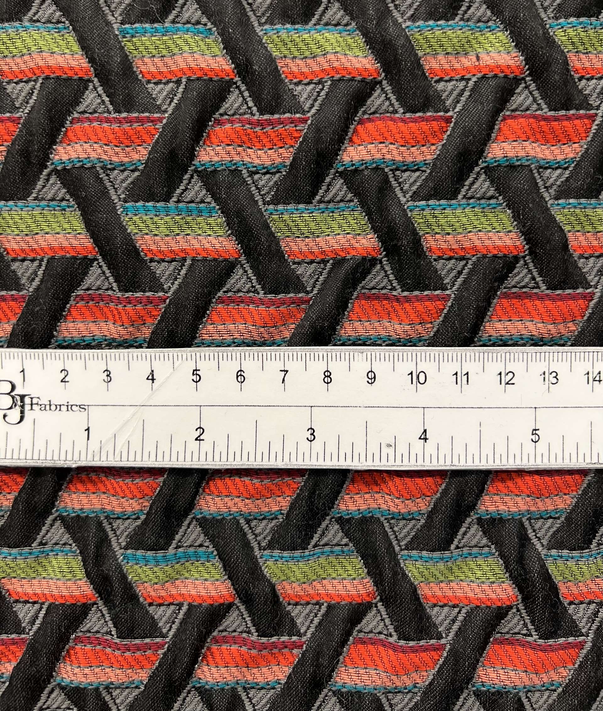 WOOL/ACETATE GEOMETRIC BROCADE 