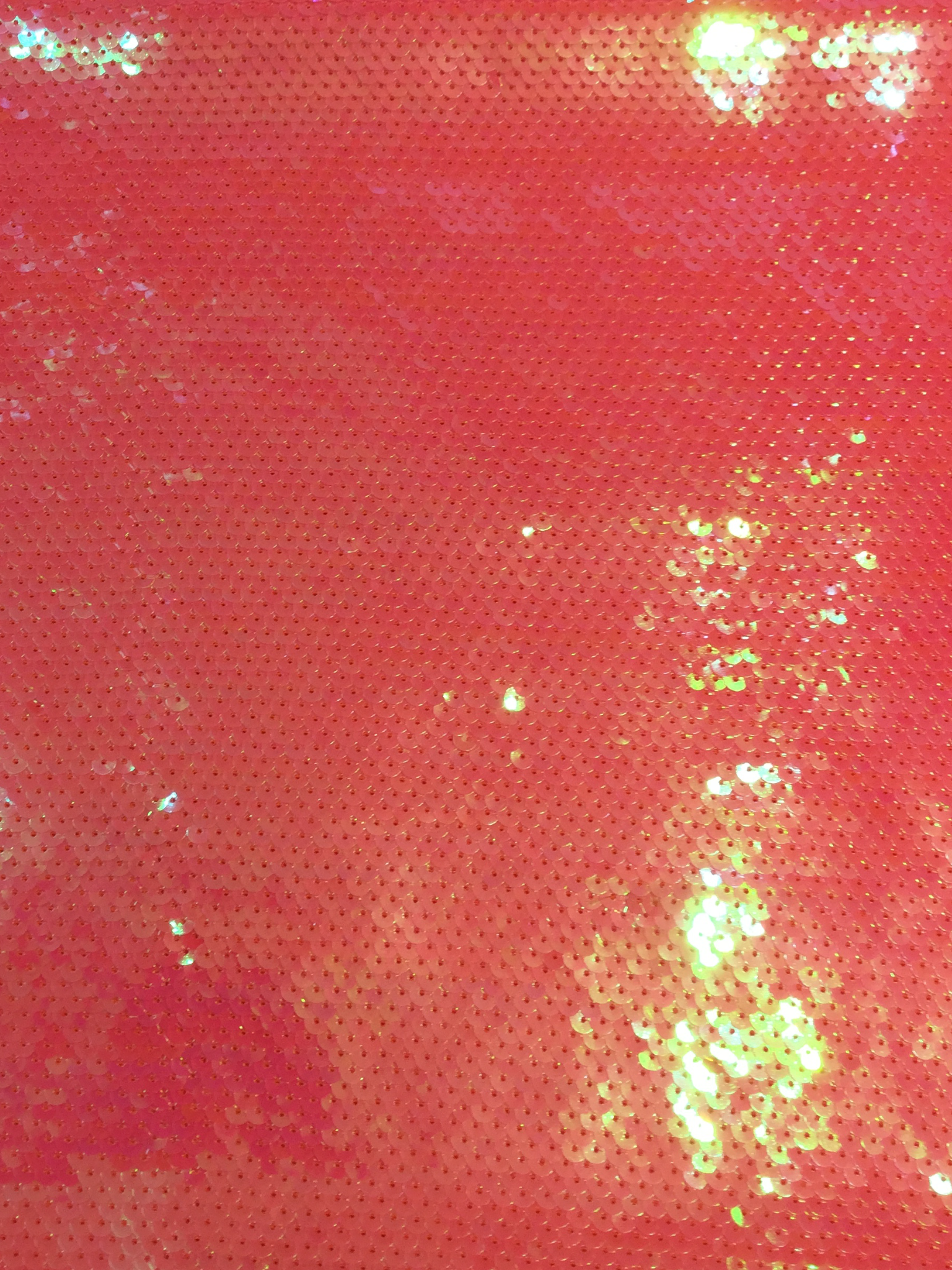 Fish Scale Sequins on Tulle in Opalescence Salmon