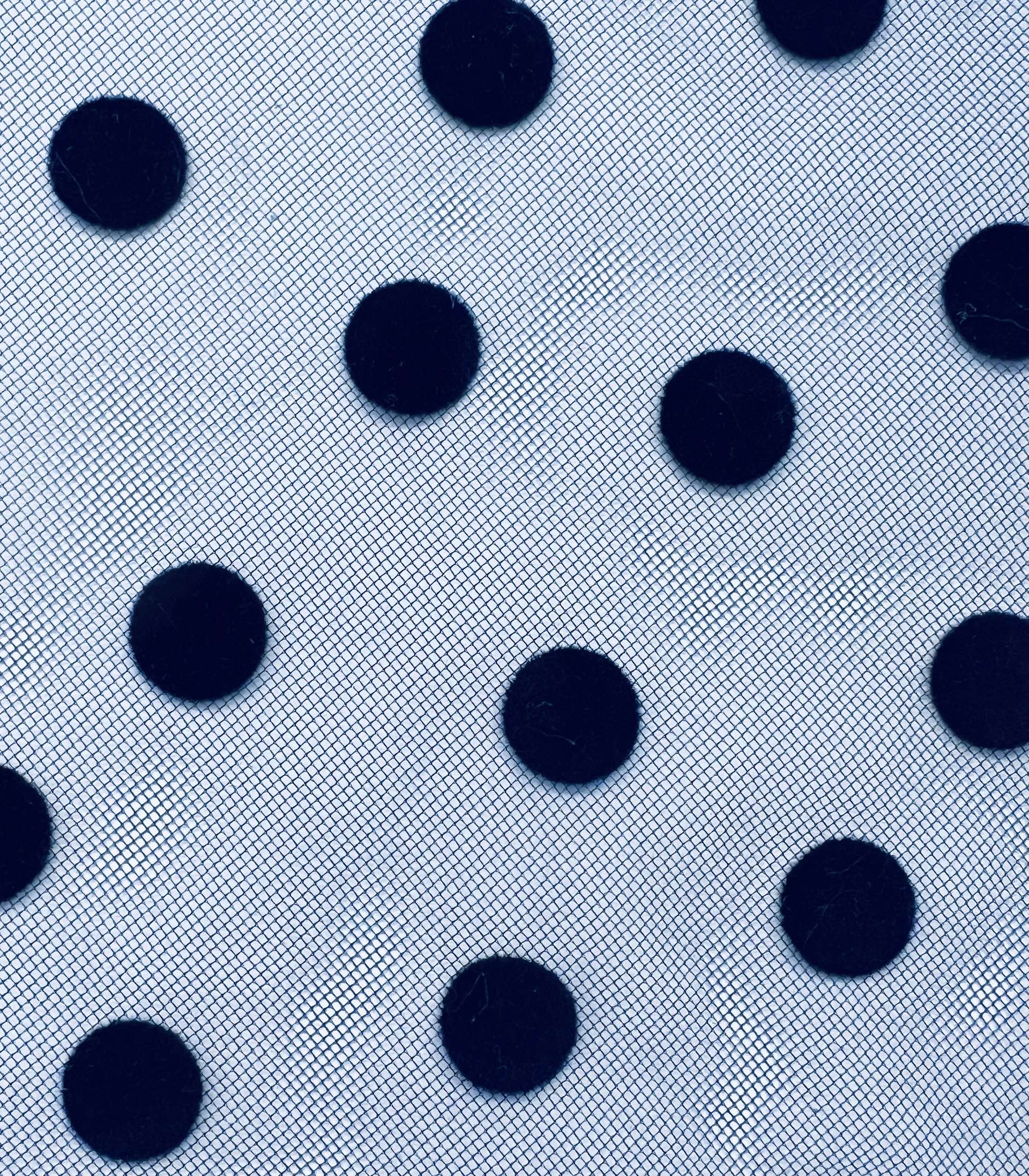 Flocked tulle in Navy on Navy