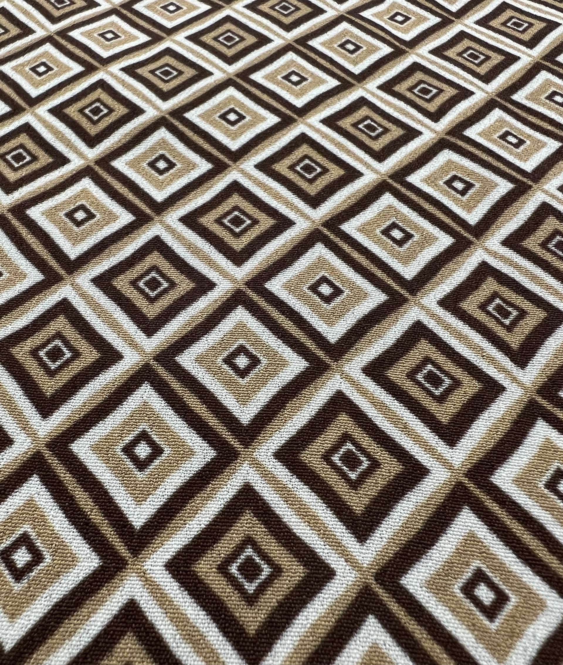 Printed 100% Viscose Tissue crepé in Browns