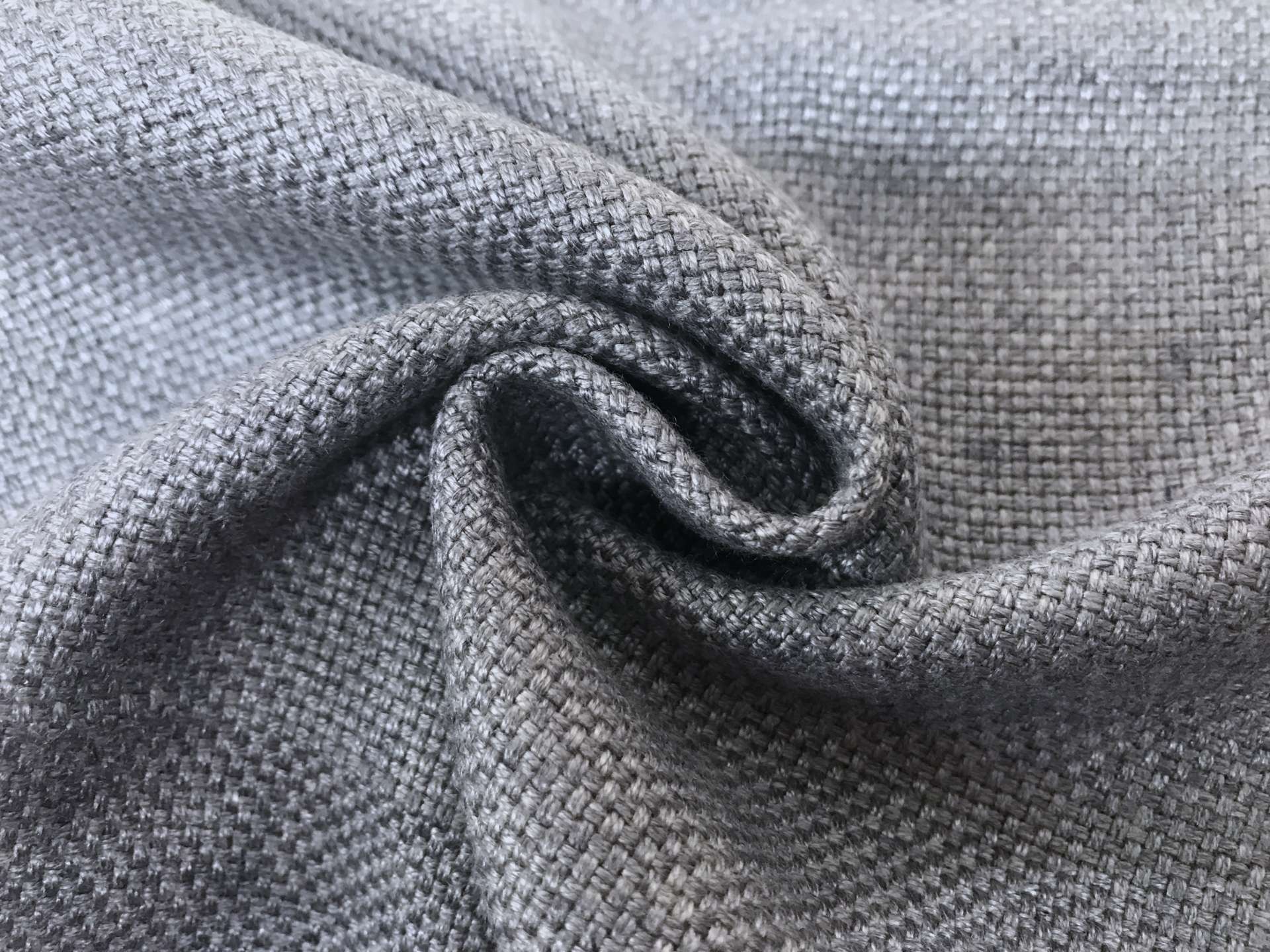 Bamboo and Linen Blend Upholstery in Cool Blue