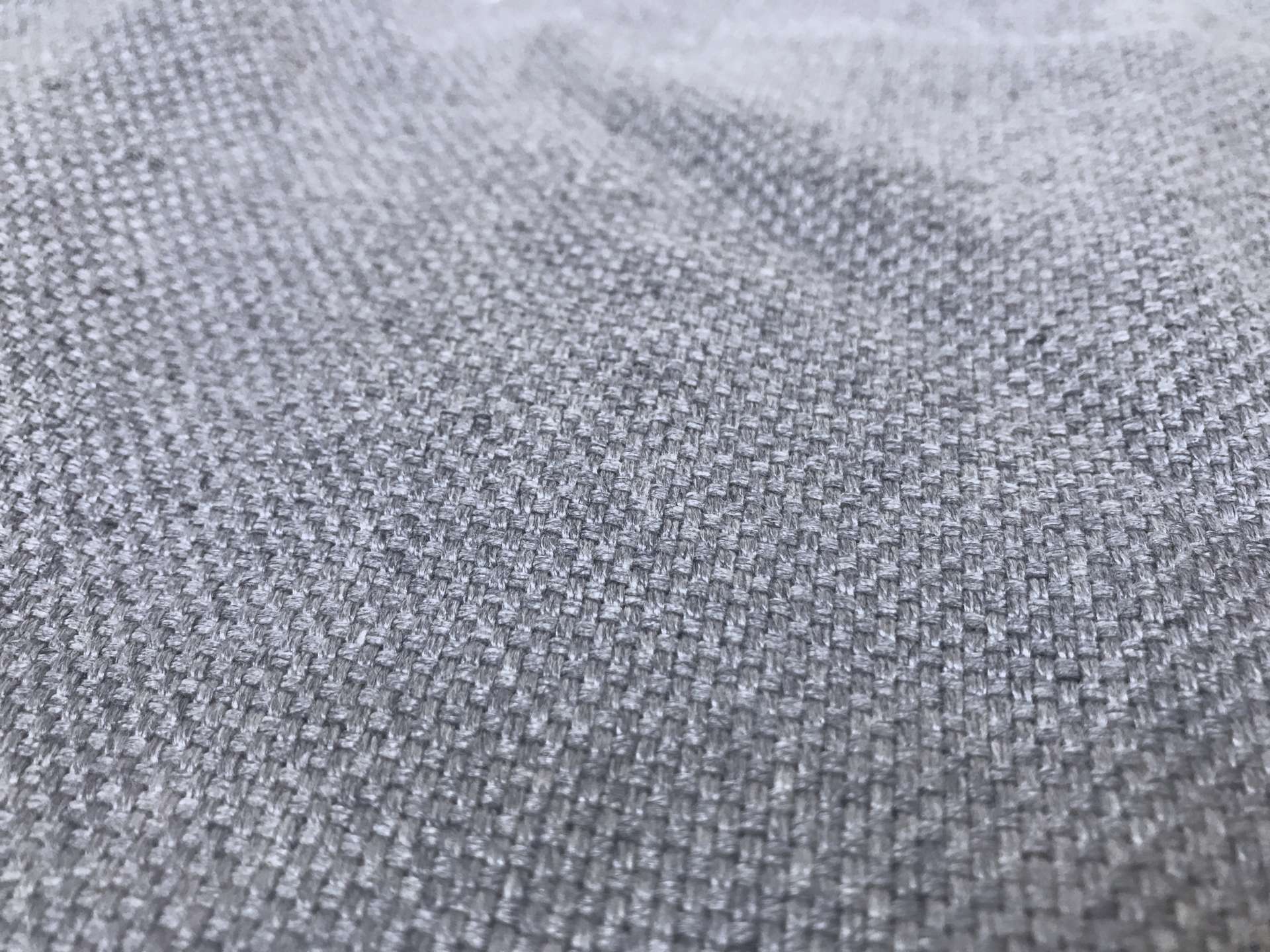 bamboo and linen blend in bluetan closeup to show texture