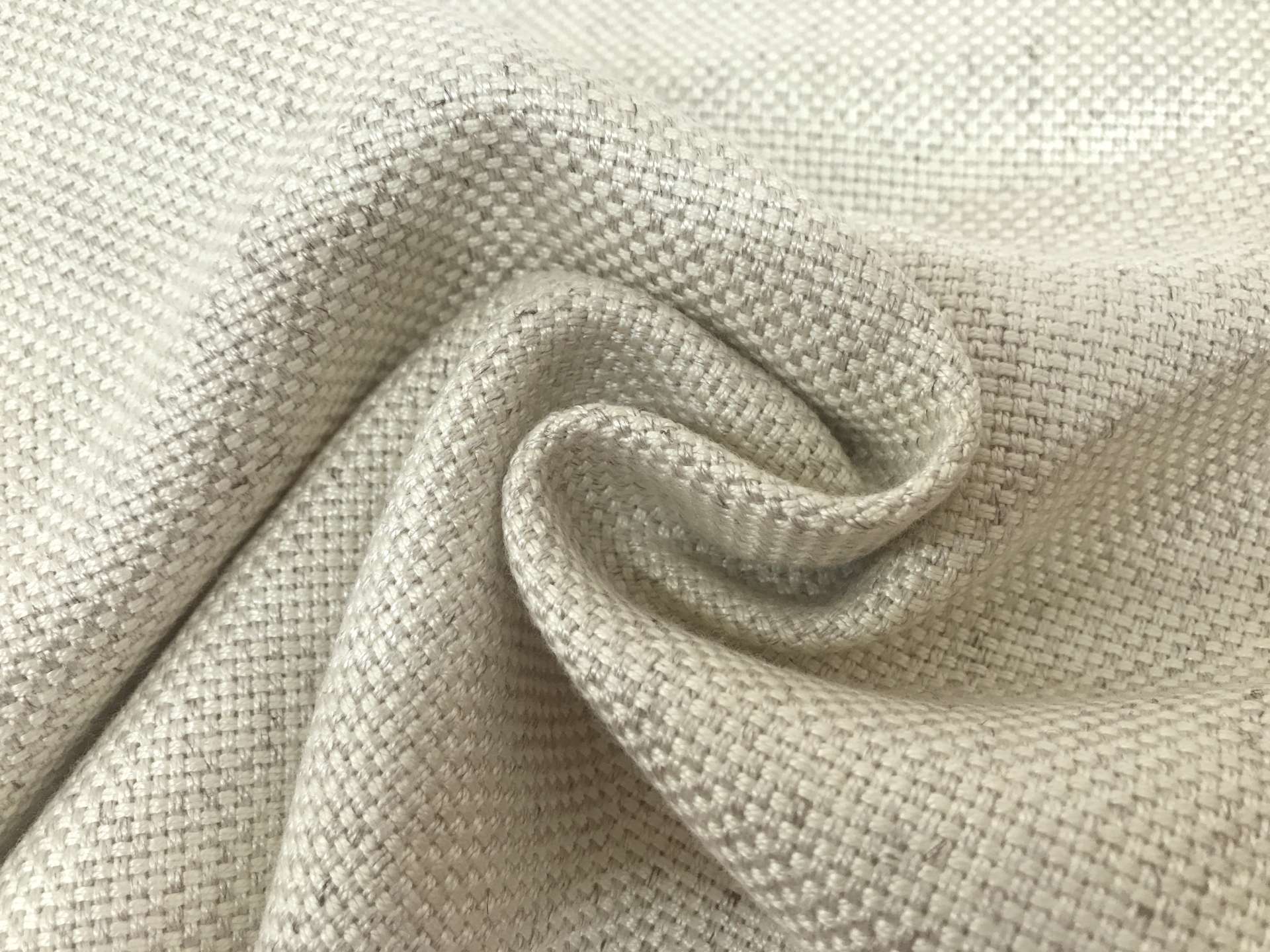 Bamboo and Linen Blend Upholstery in Bone