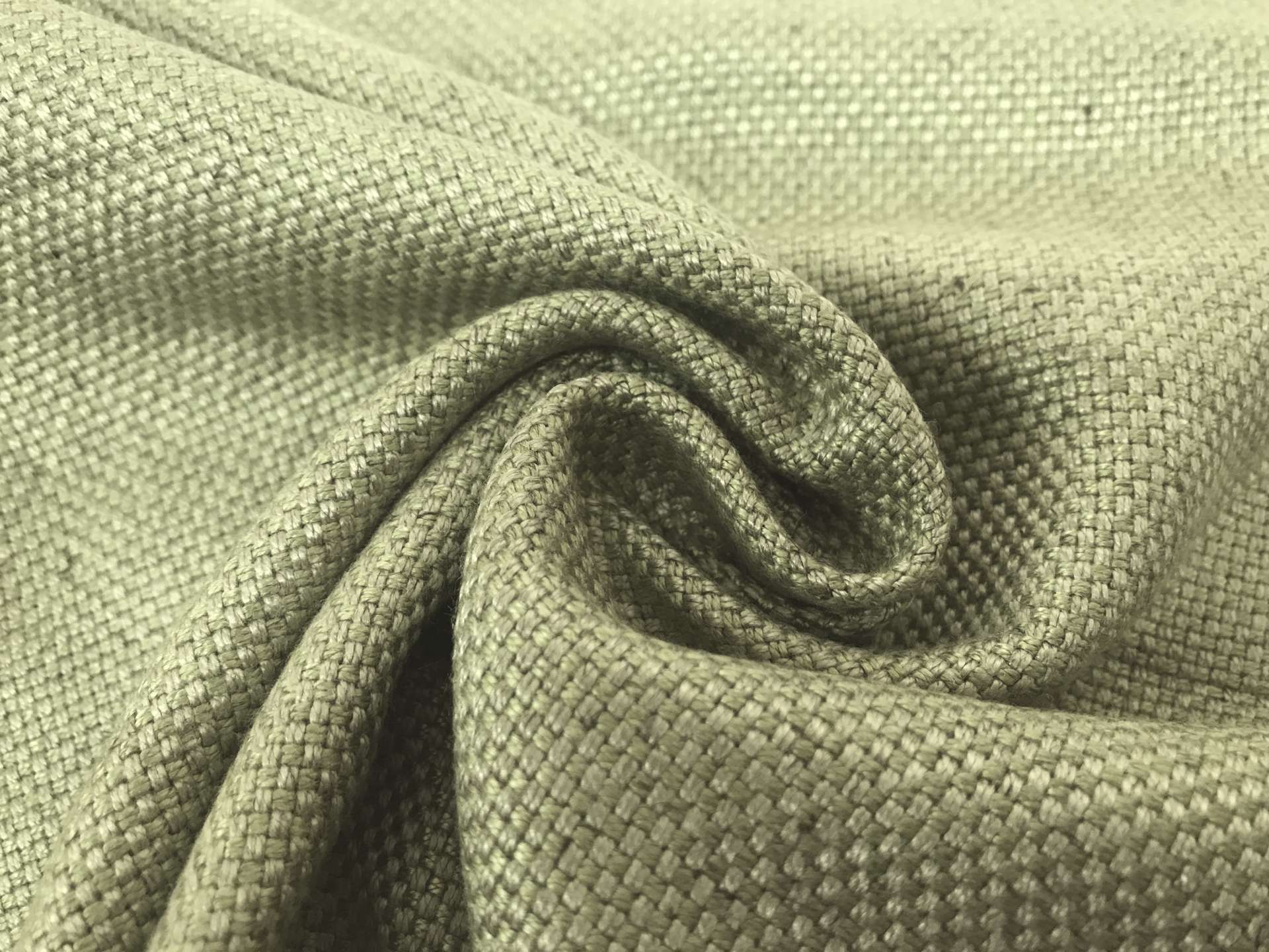Bamboo and Linen Blend Upholstery in Celery