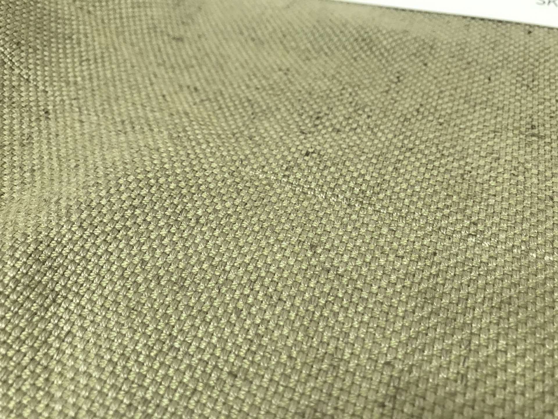 bamboo and linen blend in oak closeup to show texture