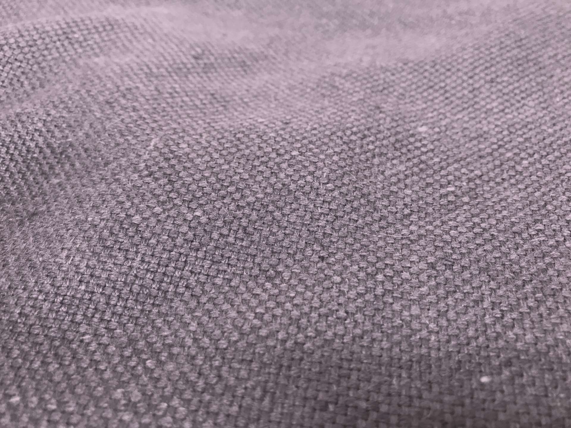 bamboo and linen blend in eggplant closeup to show texture