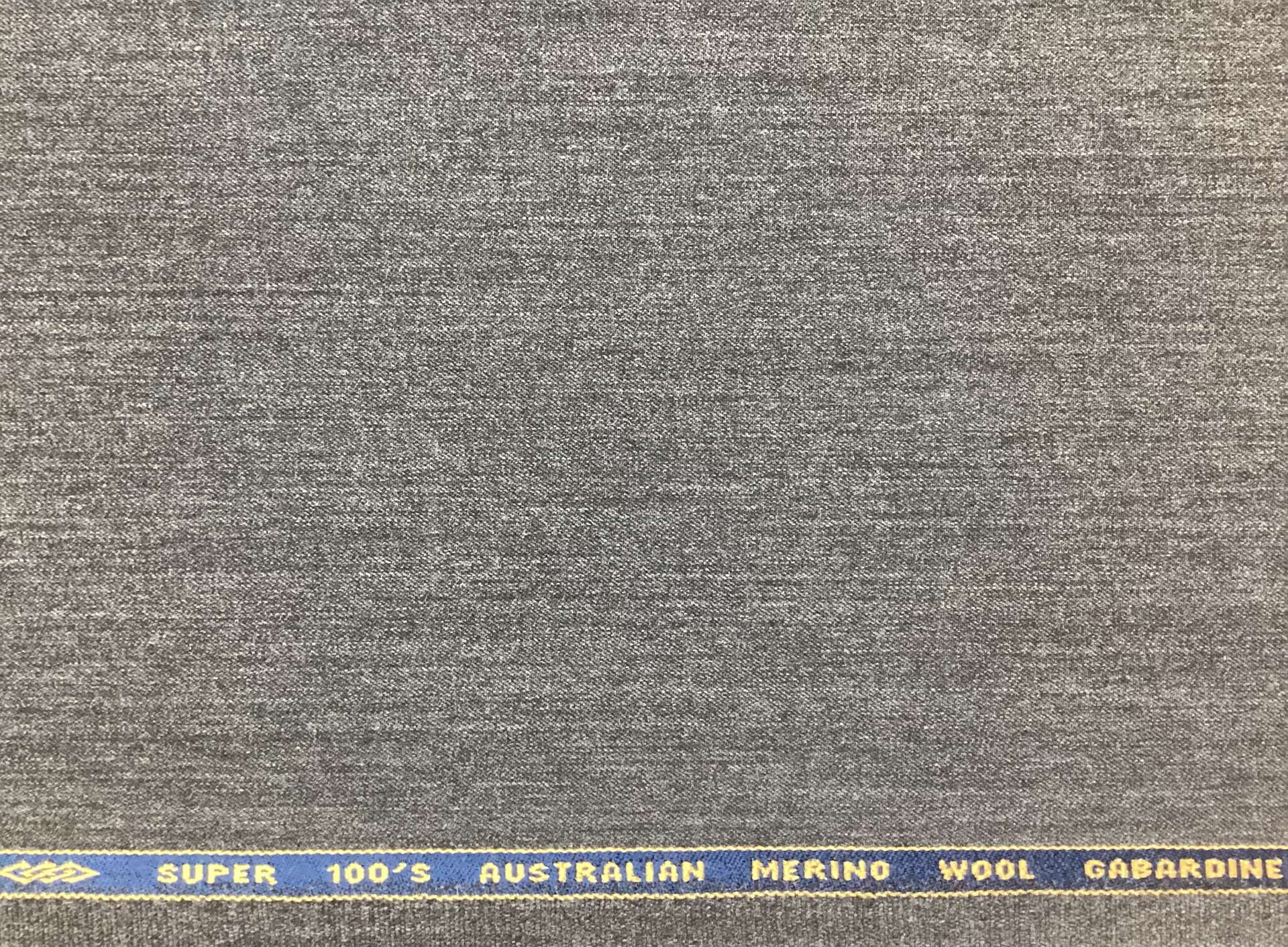 Made in Italy Wool Super 100's in Charcoal