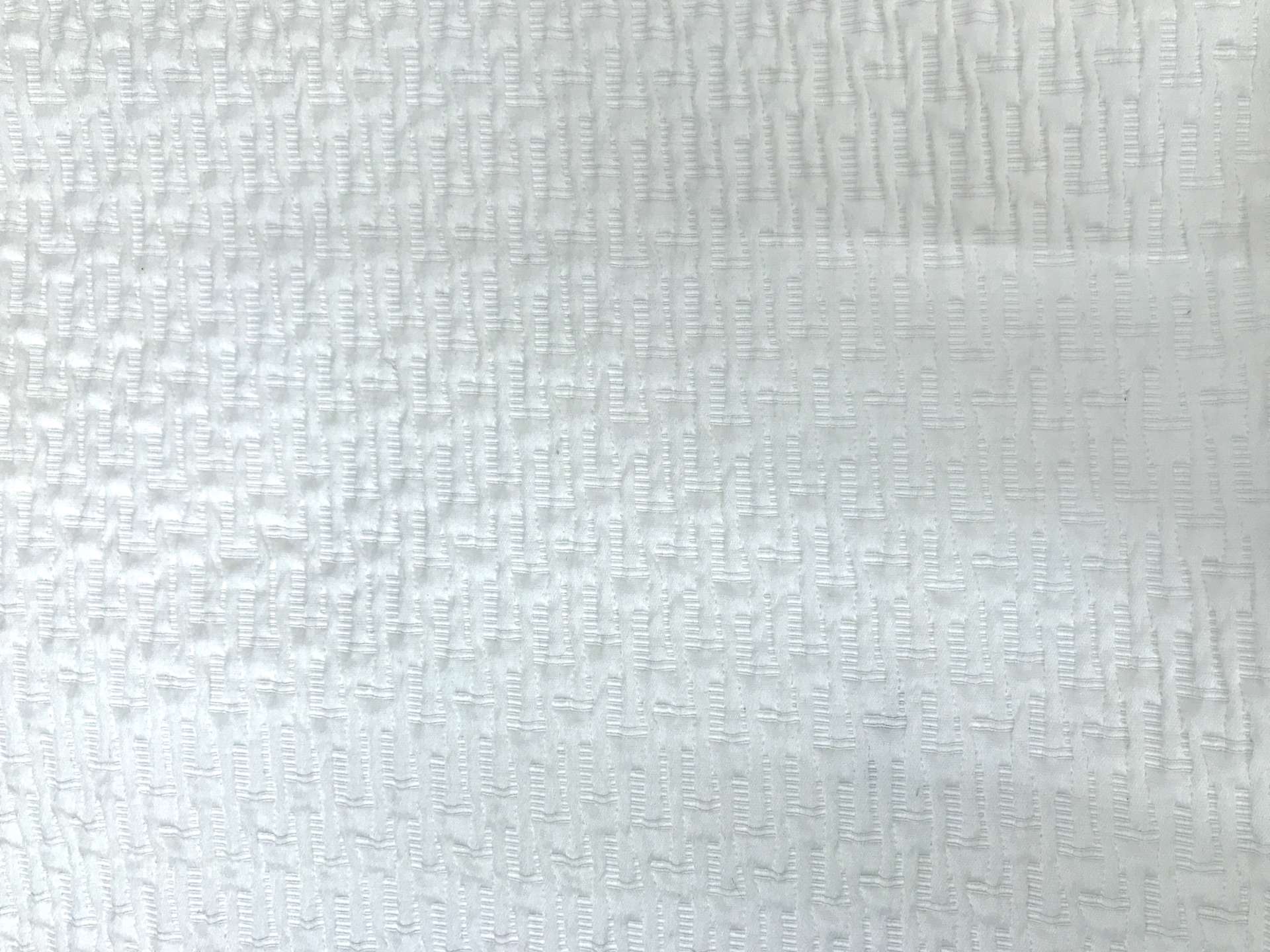Italian Silk and Polyester Stretch Brocade in White