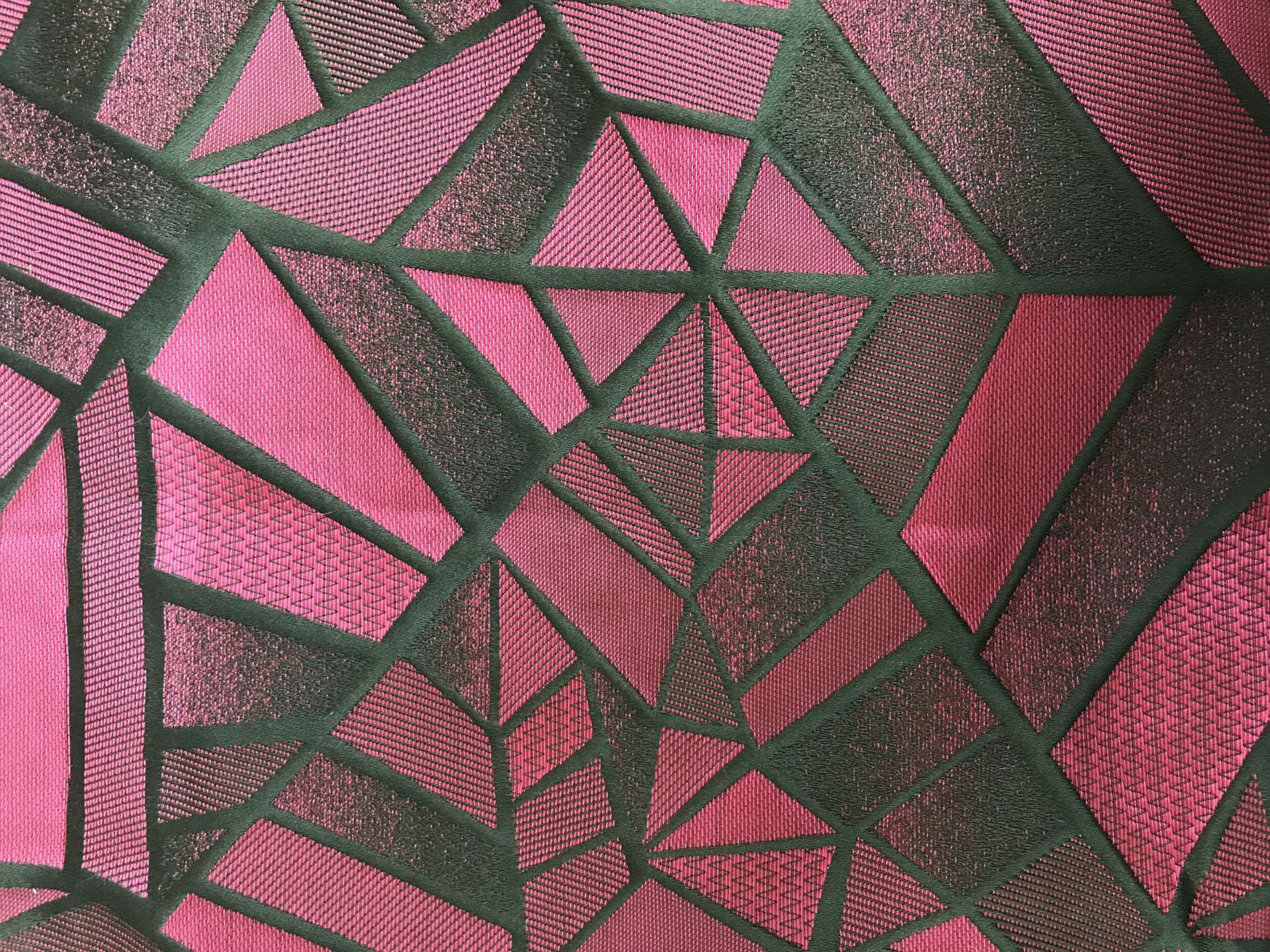 Italian Cotton Brocade with Abstract Spiderwebs