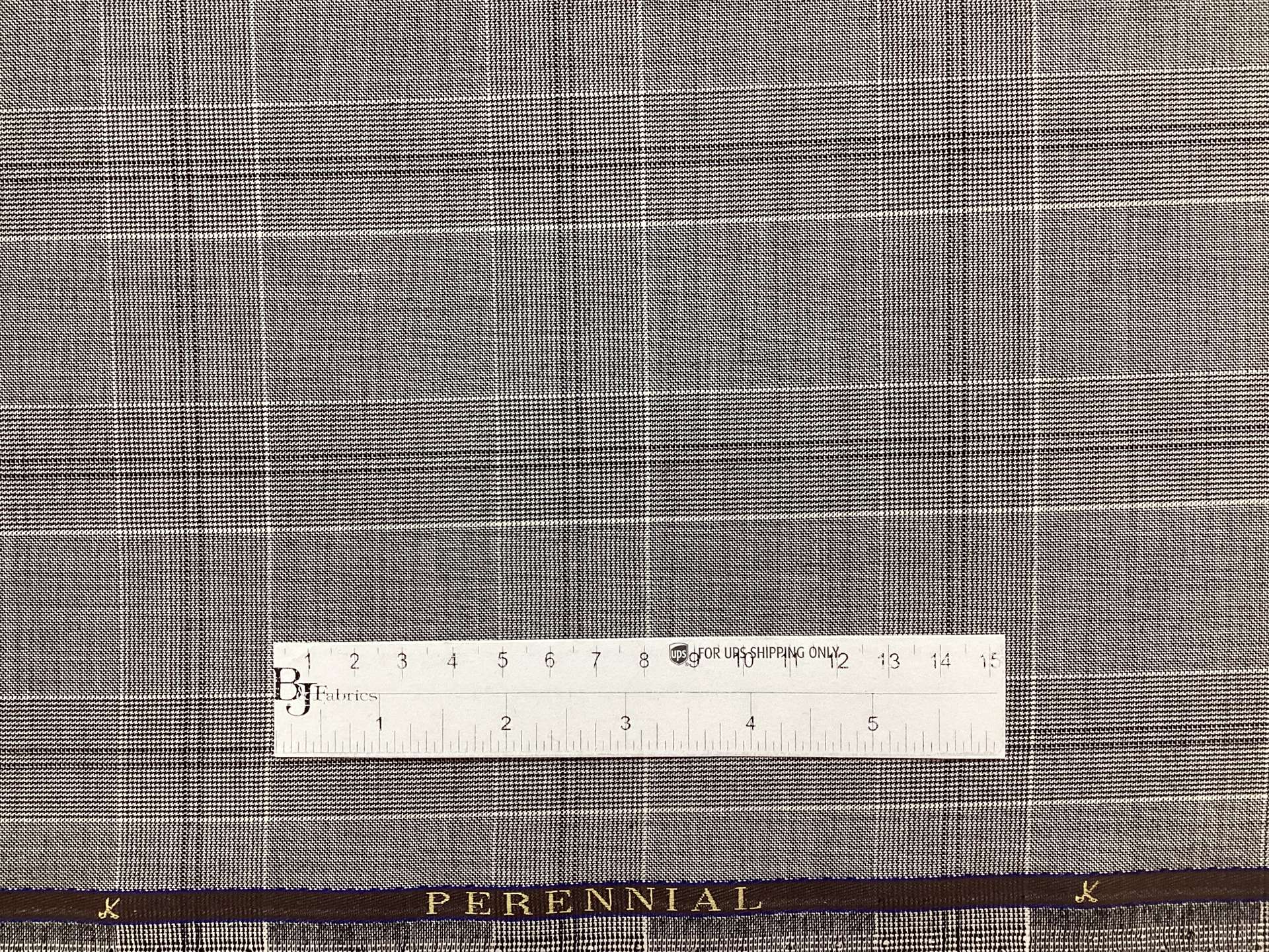 Italian Vitale Barberis Wool Glen Plaid in Black and White