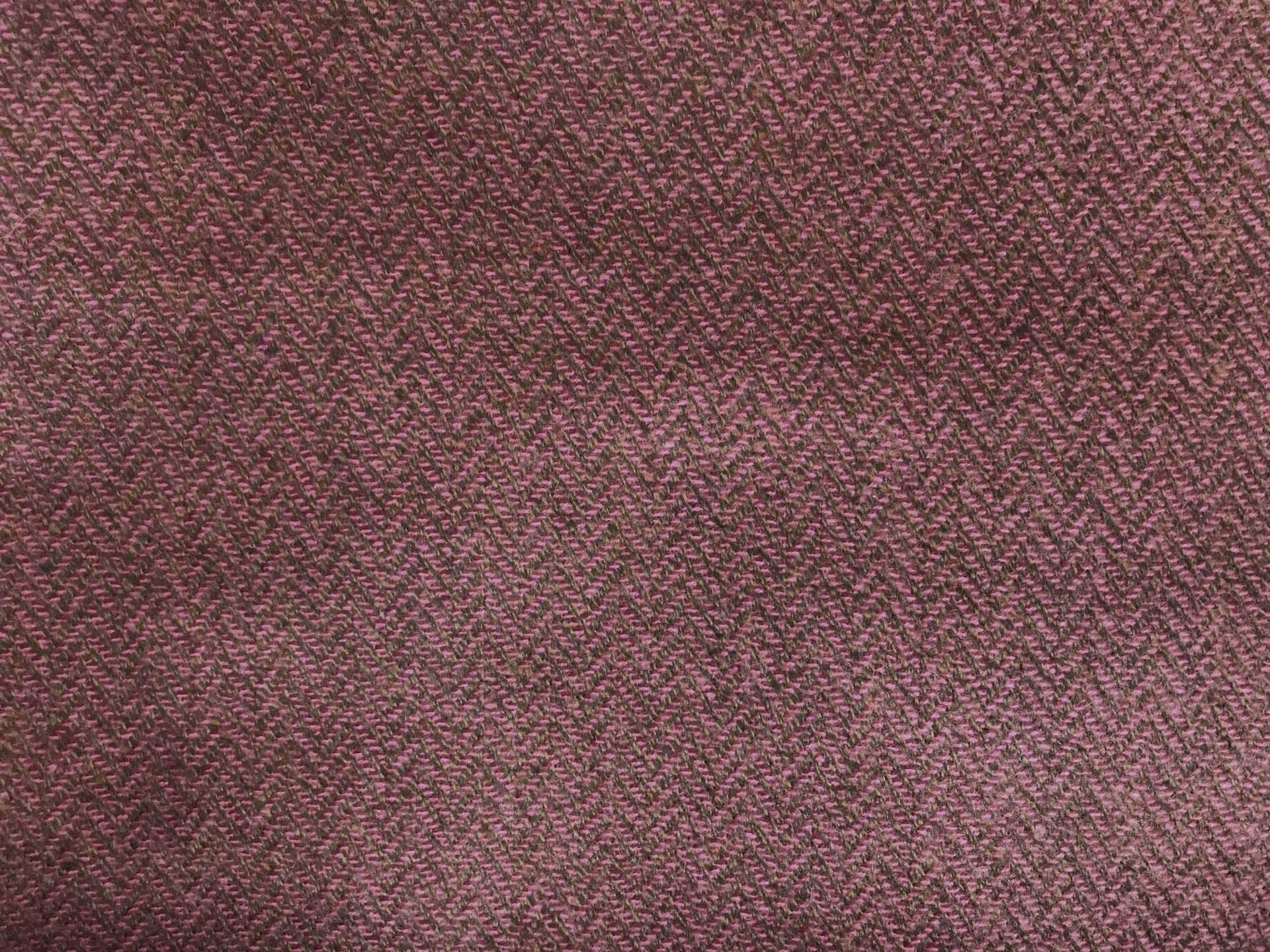 Italian Wool and Polyester Woven Zig Zag in brown and pink