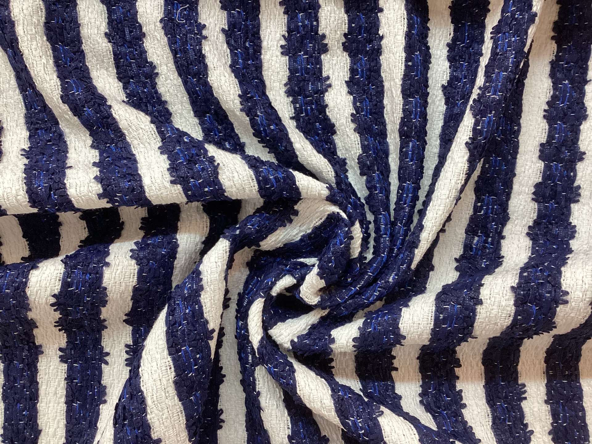 Made in England Cotton Blend Stripe Tweed