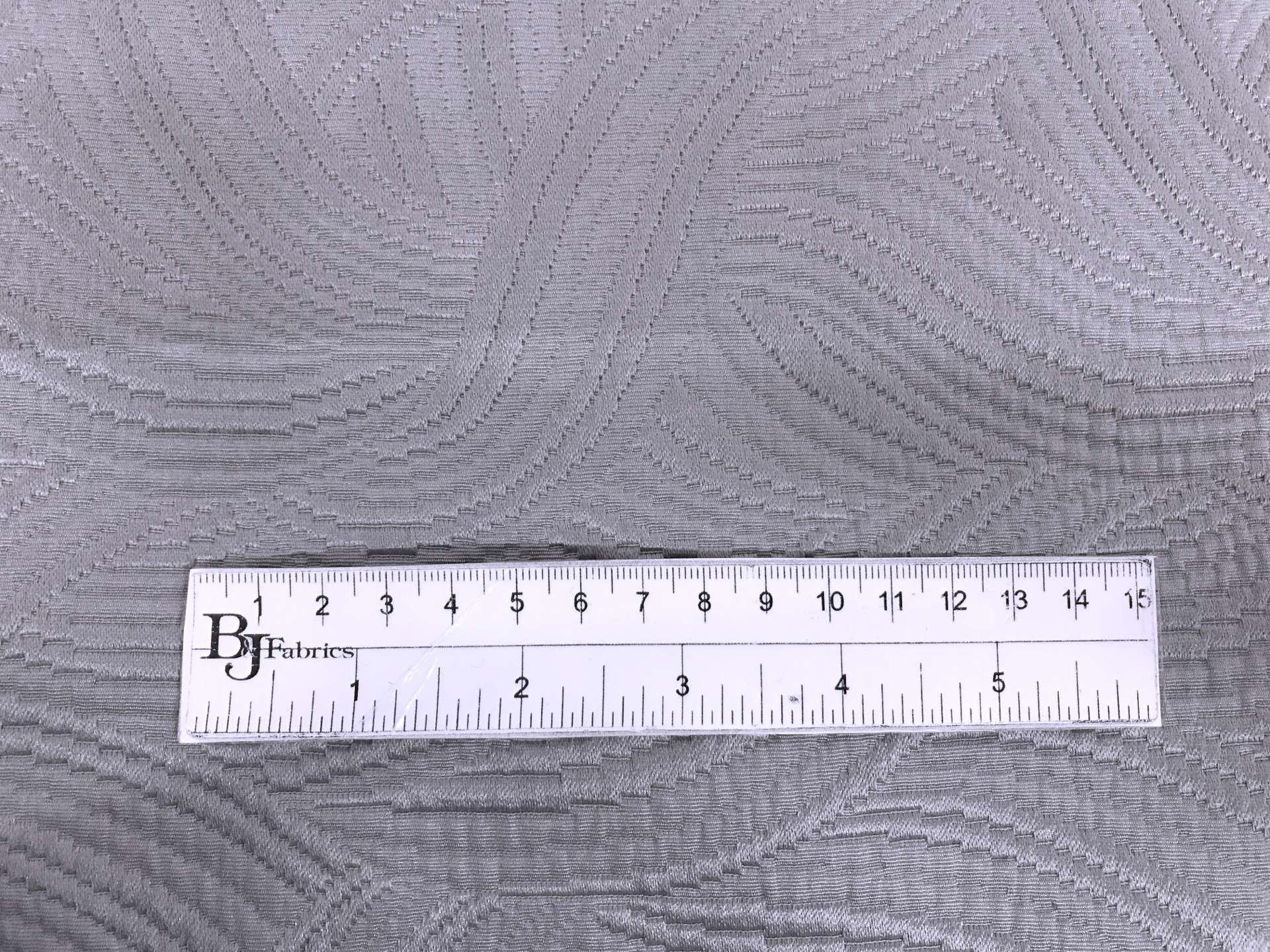 Wool and Acetate Brocade in Taupe with ruler to show scale