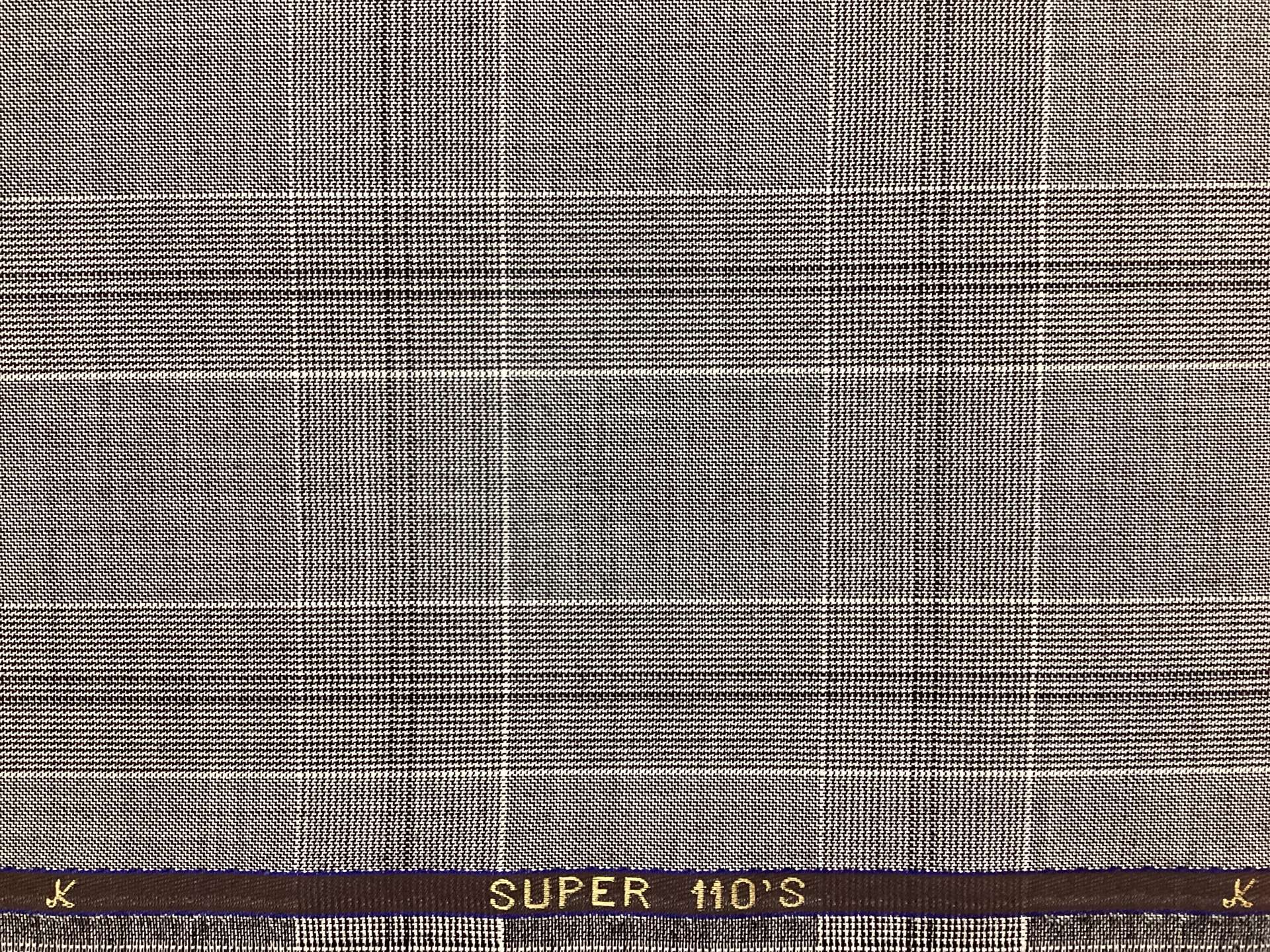 Italian Vitale Barberis Wool Glen Plaid in Black and White