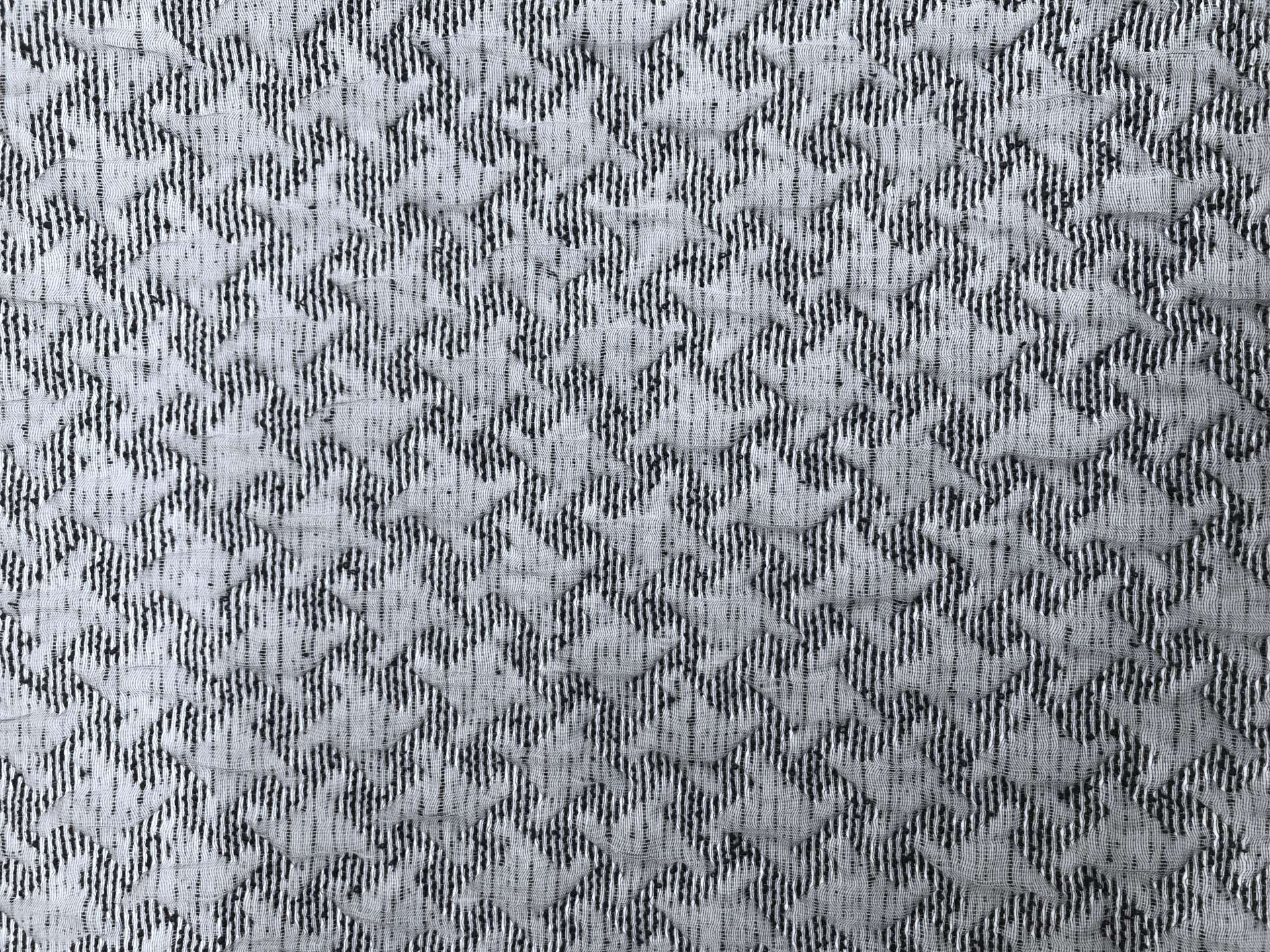 Silk Blend Novelty Brocade with Houndstooth Pattern