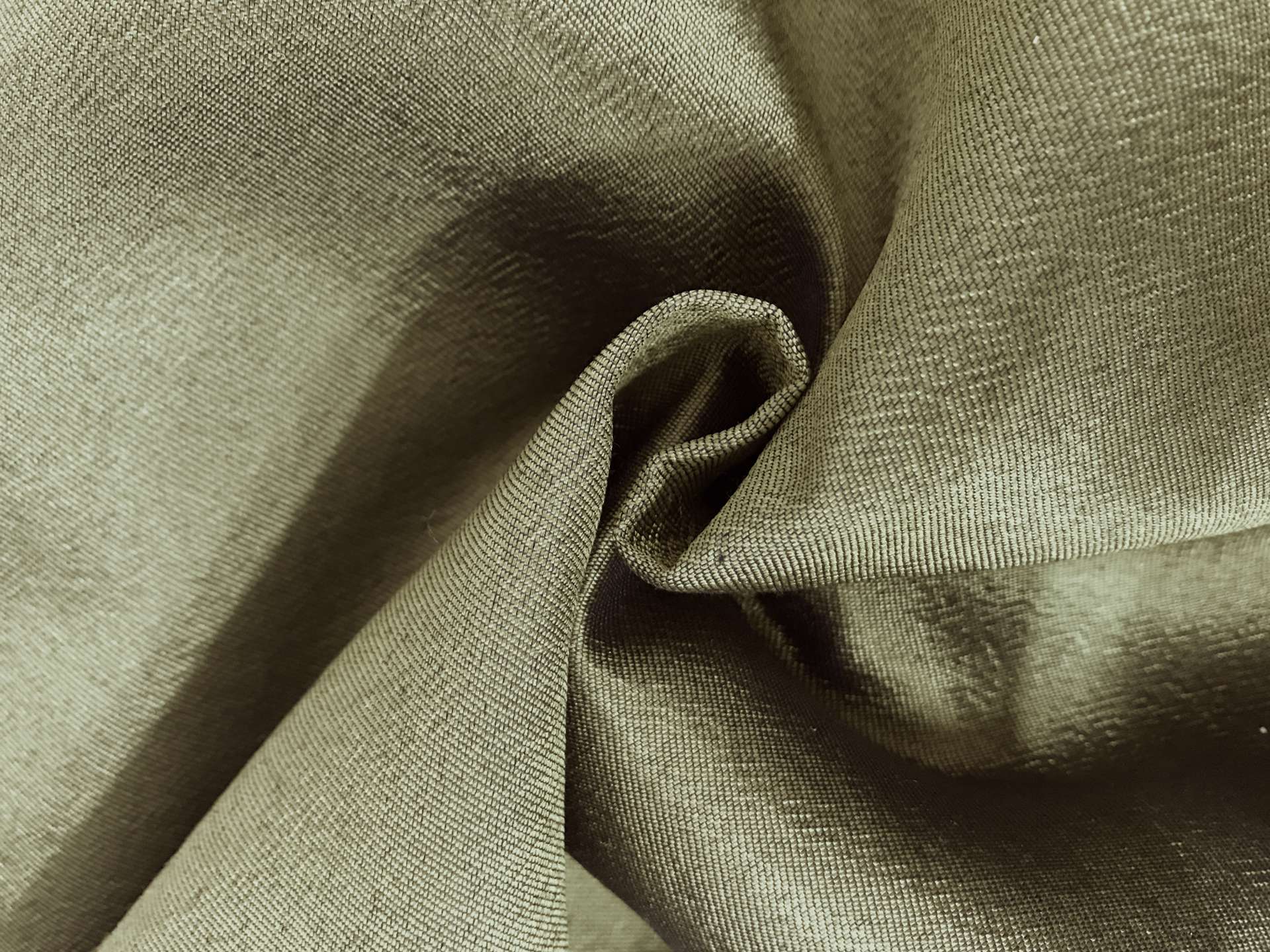 Silk and Wool Twill in Burnished Gold