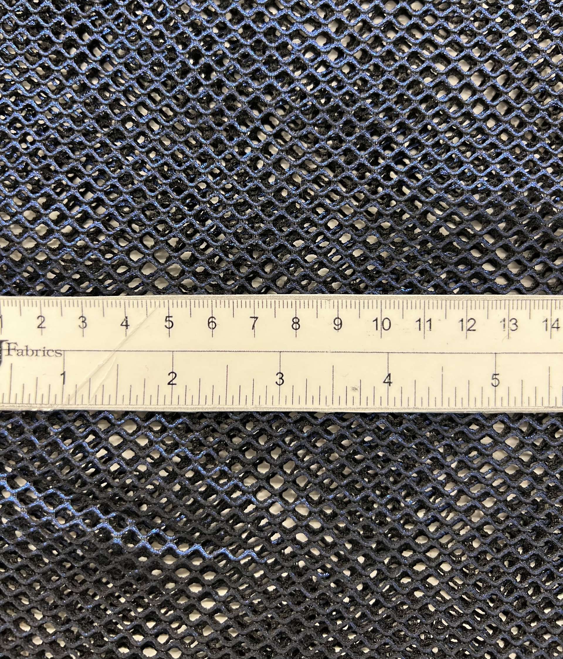 Blue Metallic Foiled Polyester Fishnet 