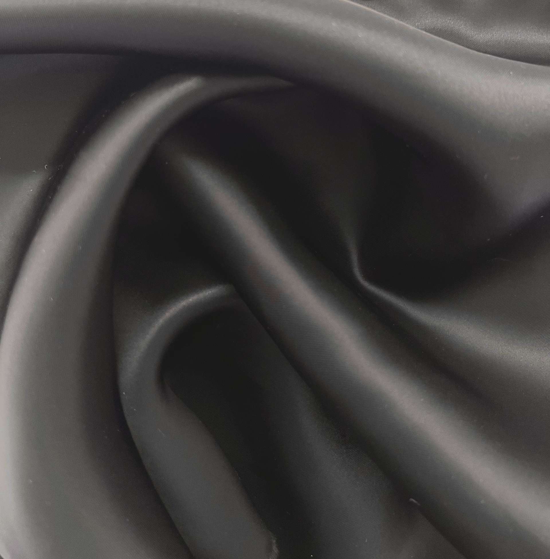 Rayon Double Faced Charmeuse in Black