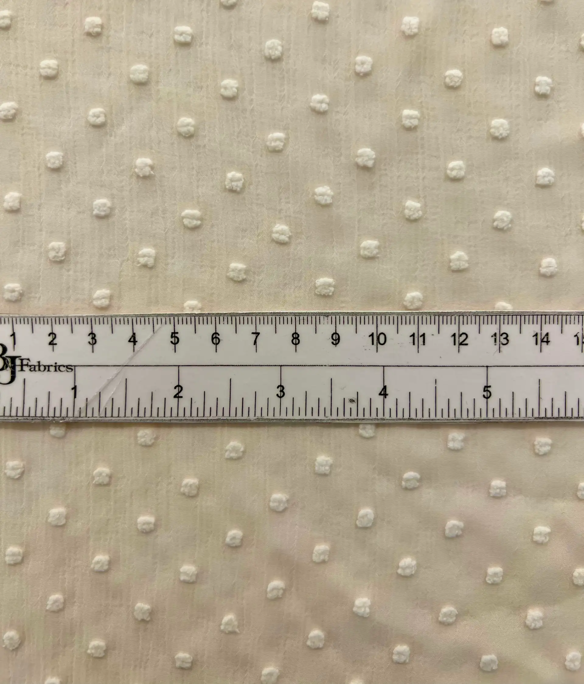 Clip Dotted Chiffon in Cream