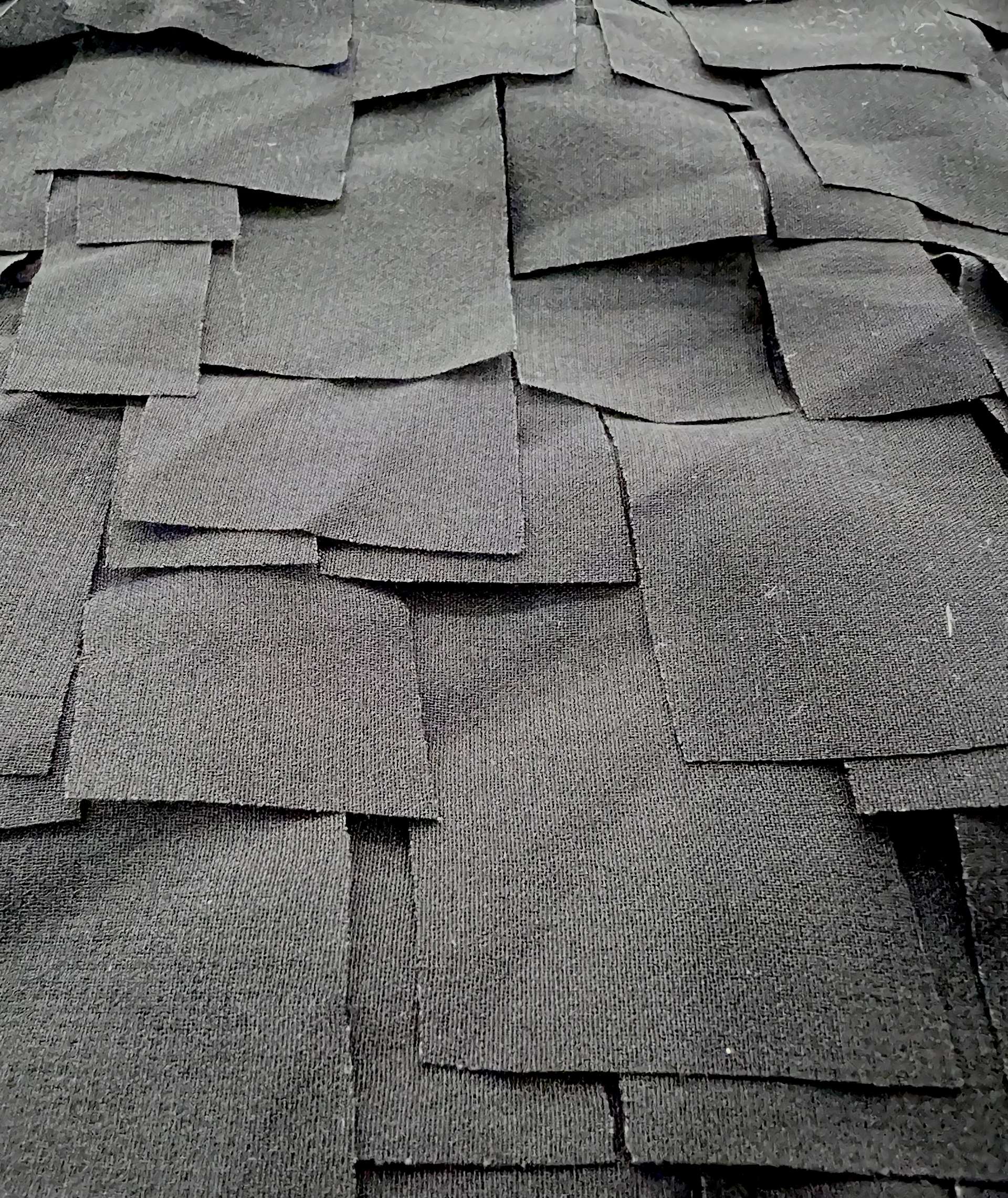 Laser Cut Polyester Georgette Rectangle Fringe 