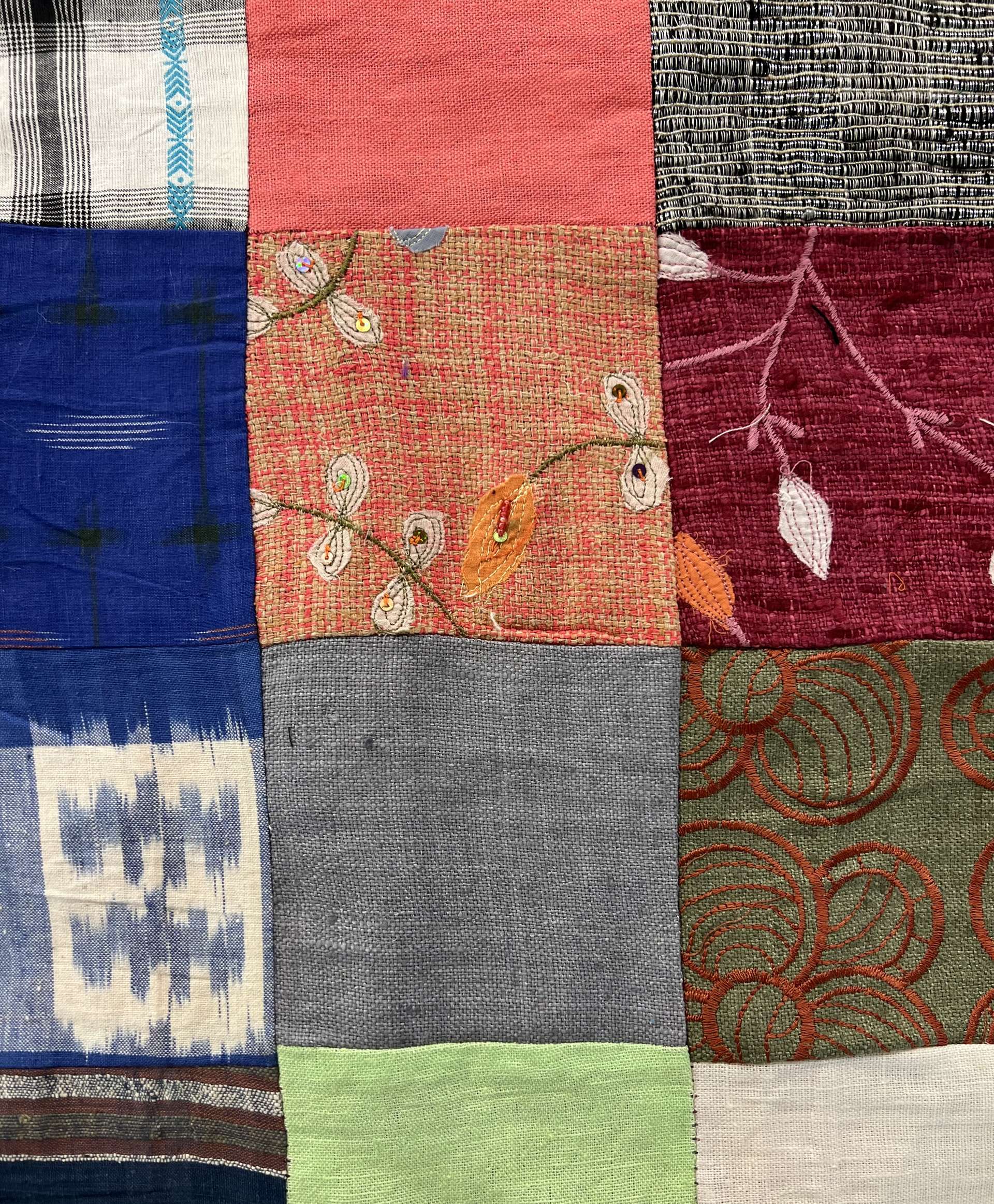 Raw Silk Patch work