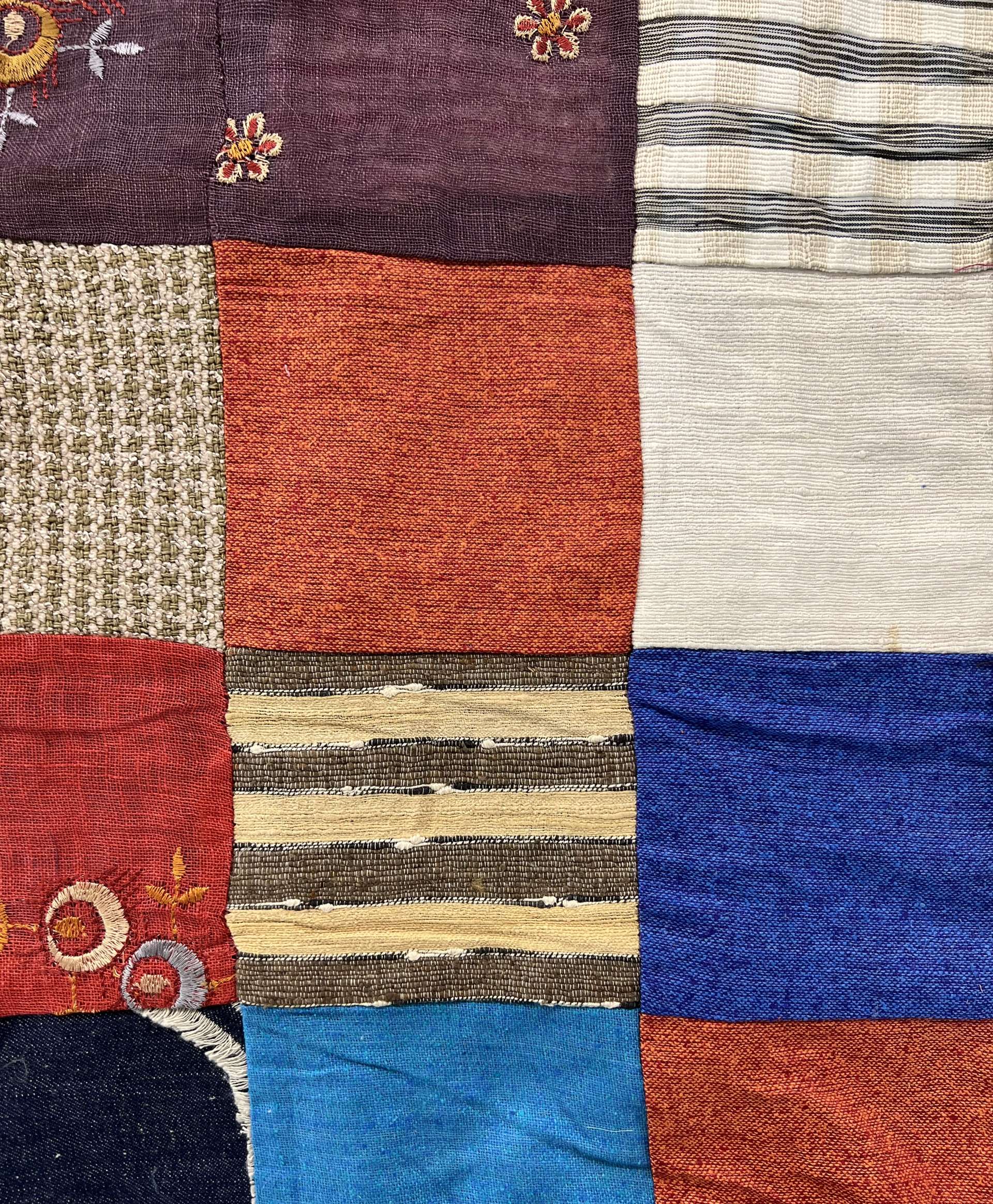 Raw Silk Patch work