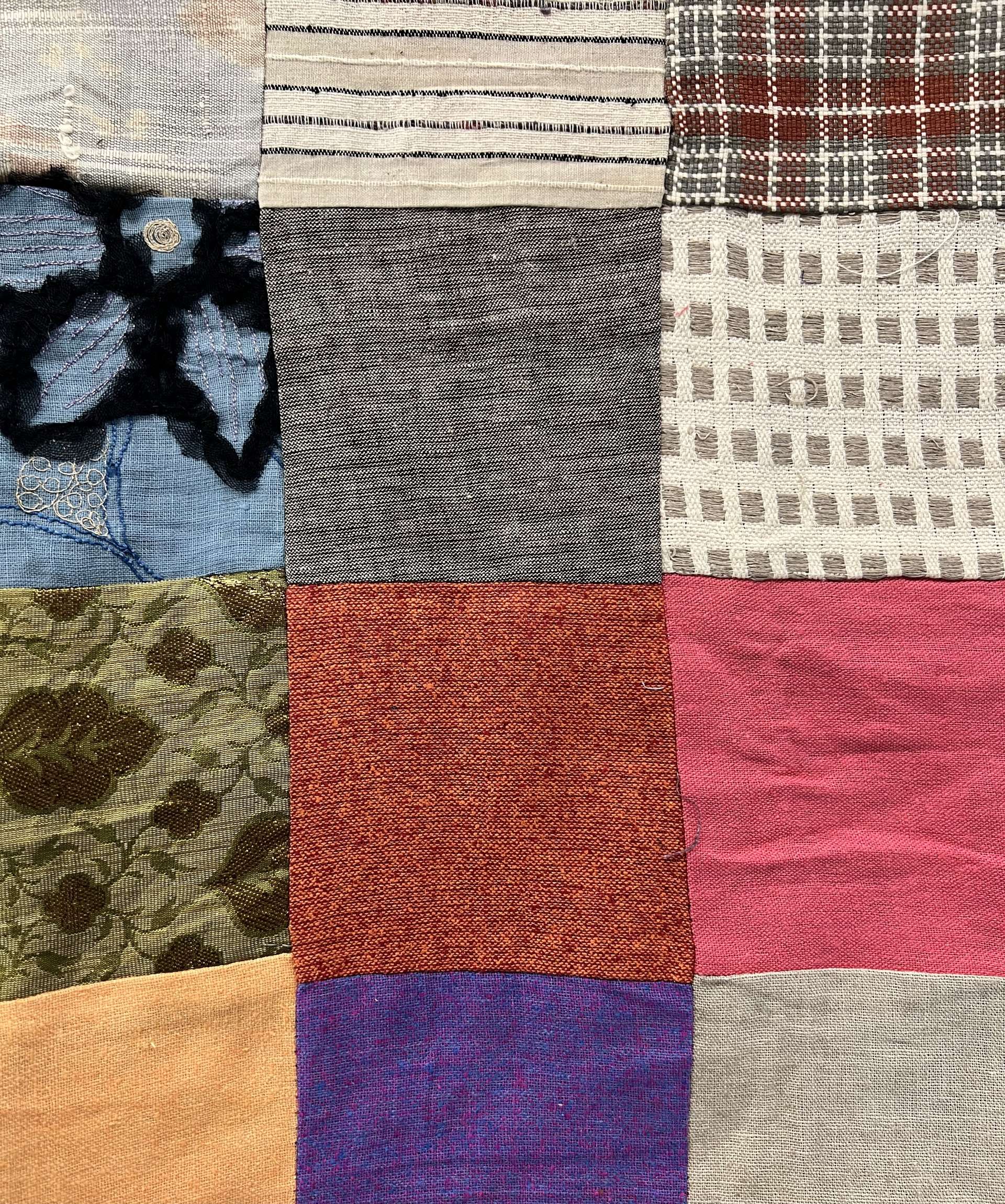 Raw Silk Patch work
