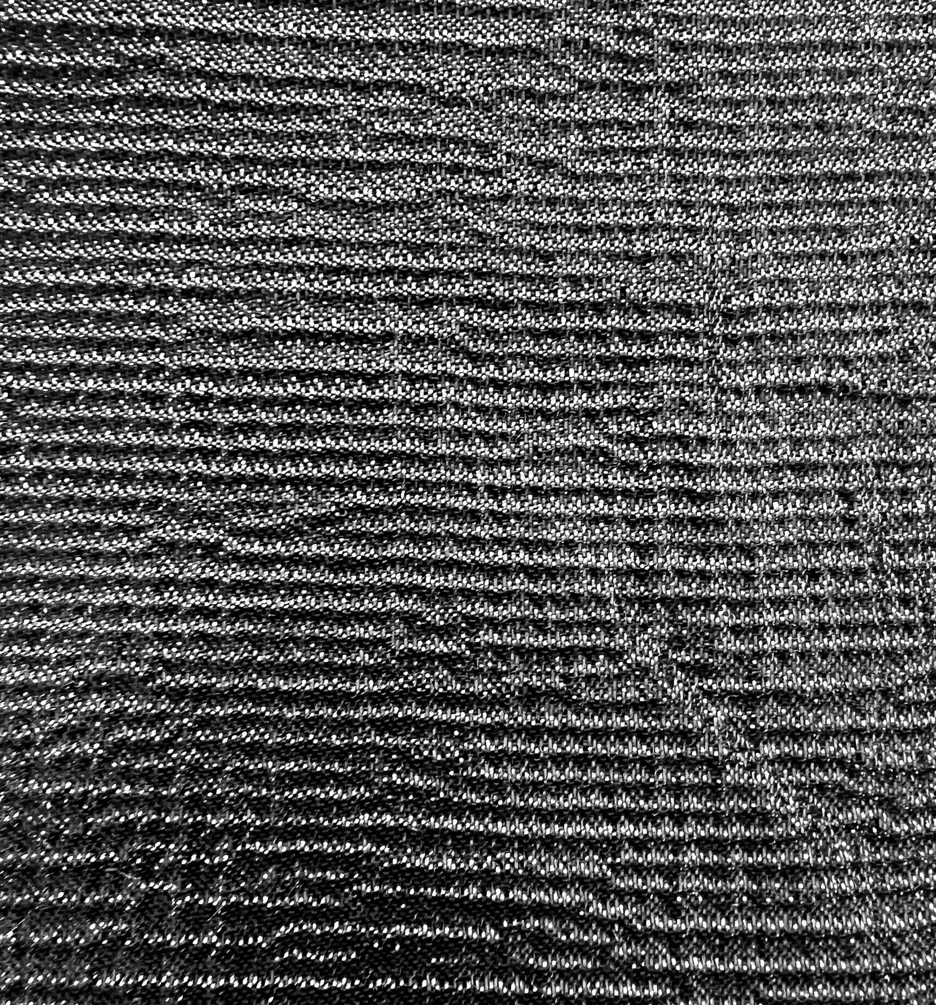 Silk Wool & Lurex Crepé in Black 