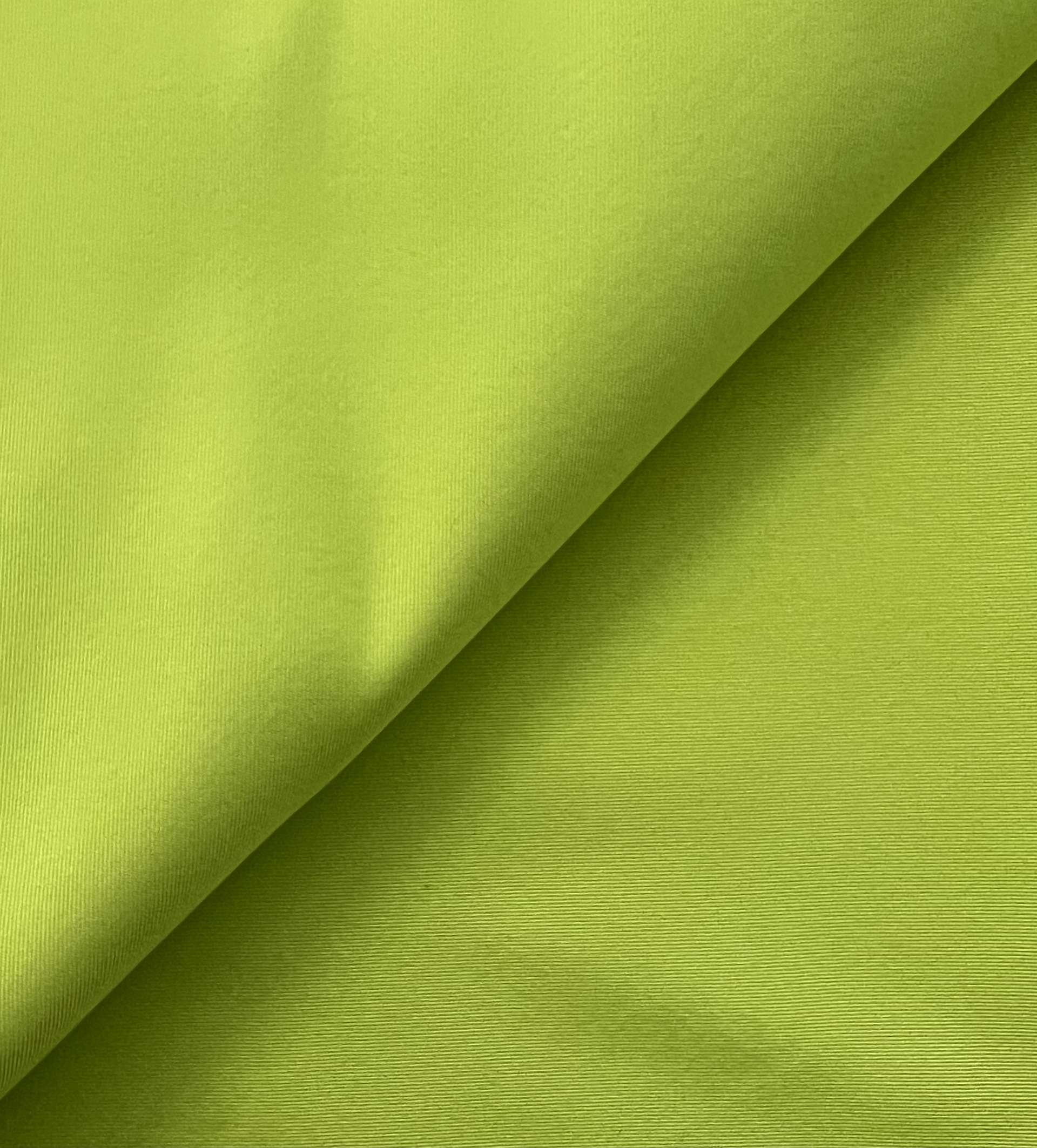 Silk Gros de Londres with a Bounce Finish in Florescent Green
