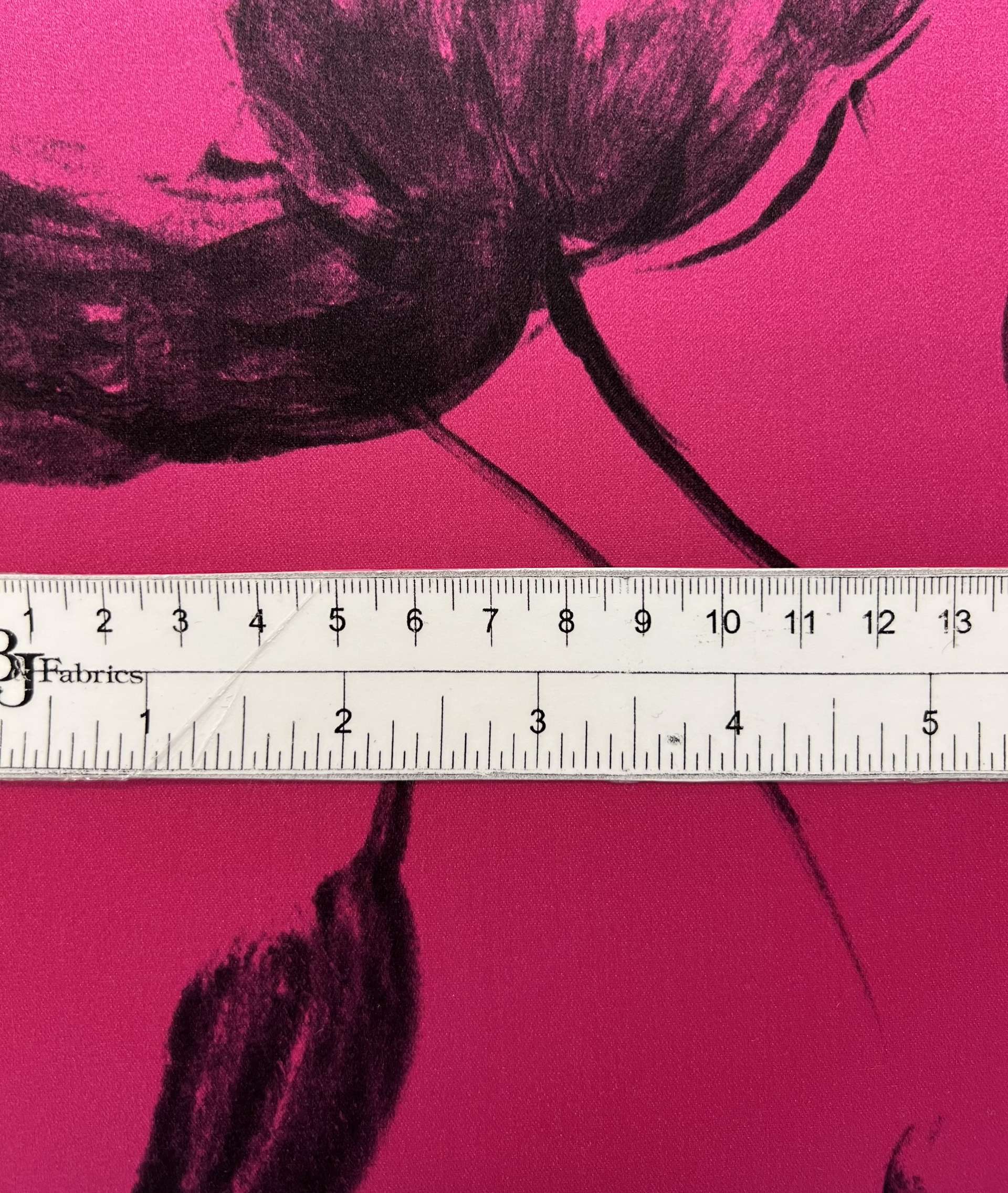 Made in Italy Printed Pure Silk Duchess Satin in Fuschia
