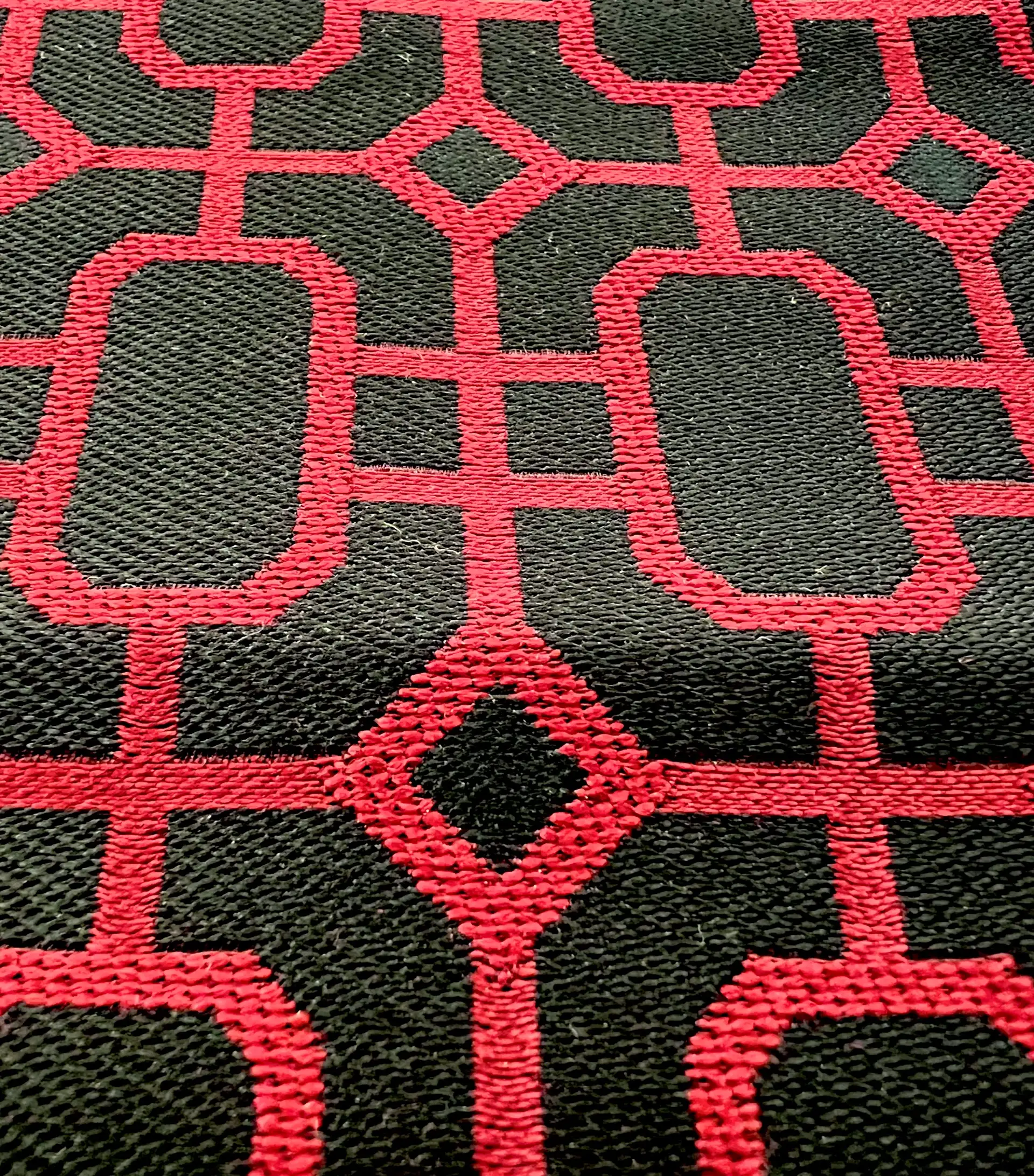 Wool Blended Geometric Brocade 