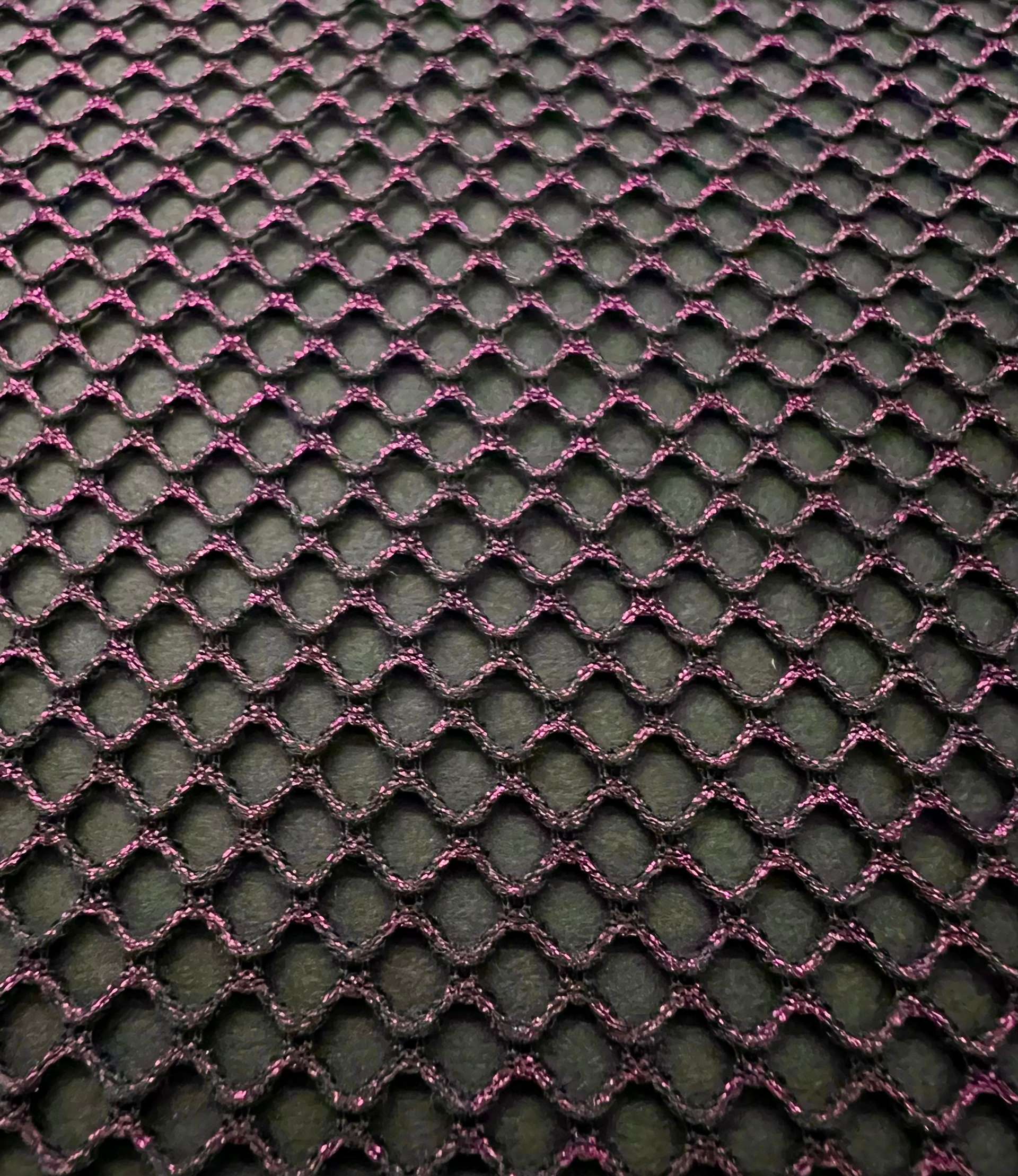 Royal Purple Metallic Foiled Polyester Fishnet 