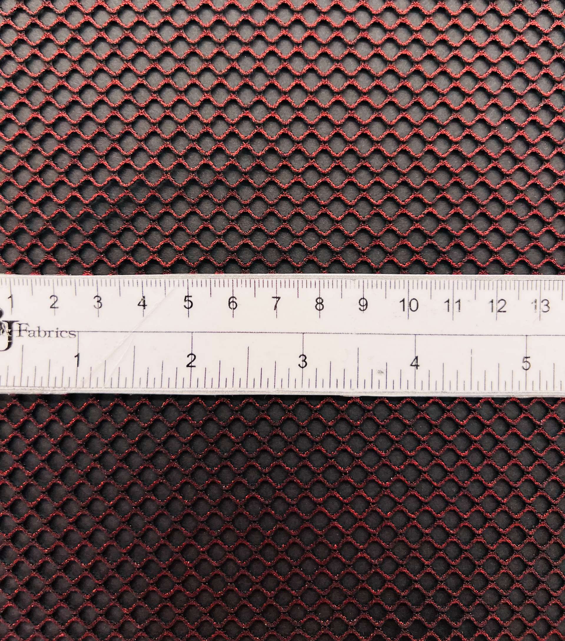 Rust Metallic Foiled Polyester Fishnet 