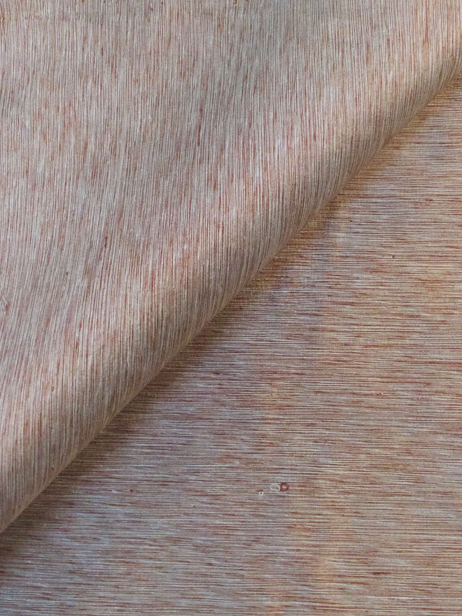Heathered Silk Shantung in Rust/Gray