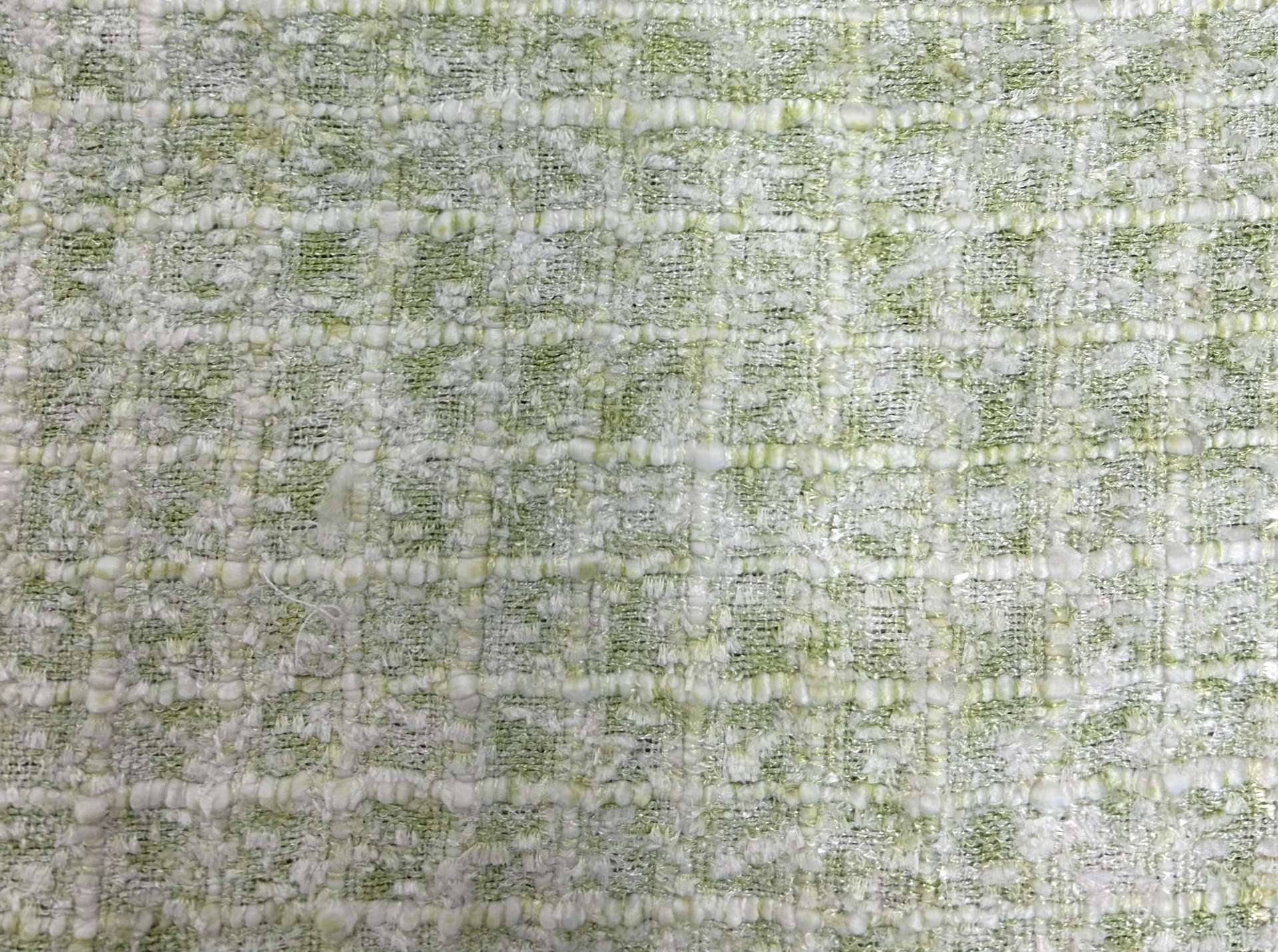 Rayon Polyester Blend Tweed in Sage and White 