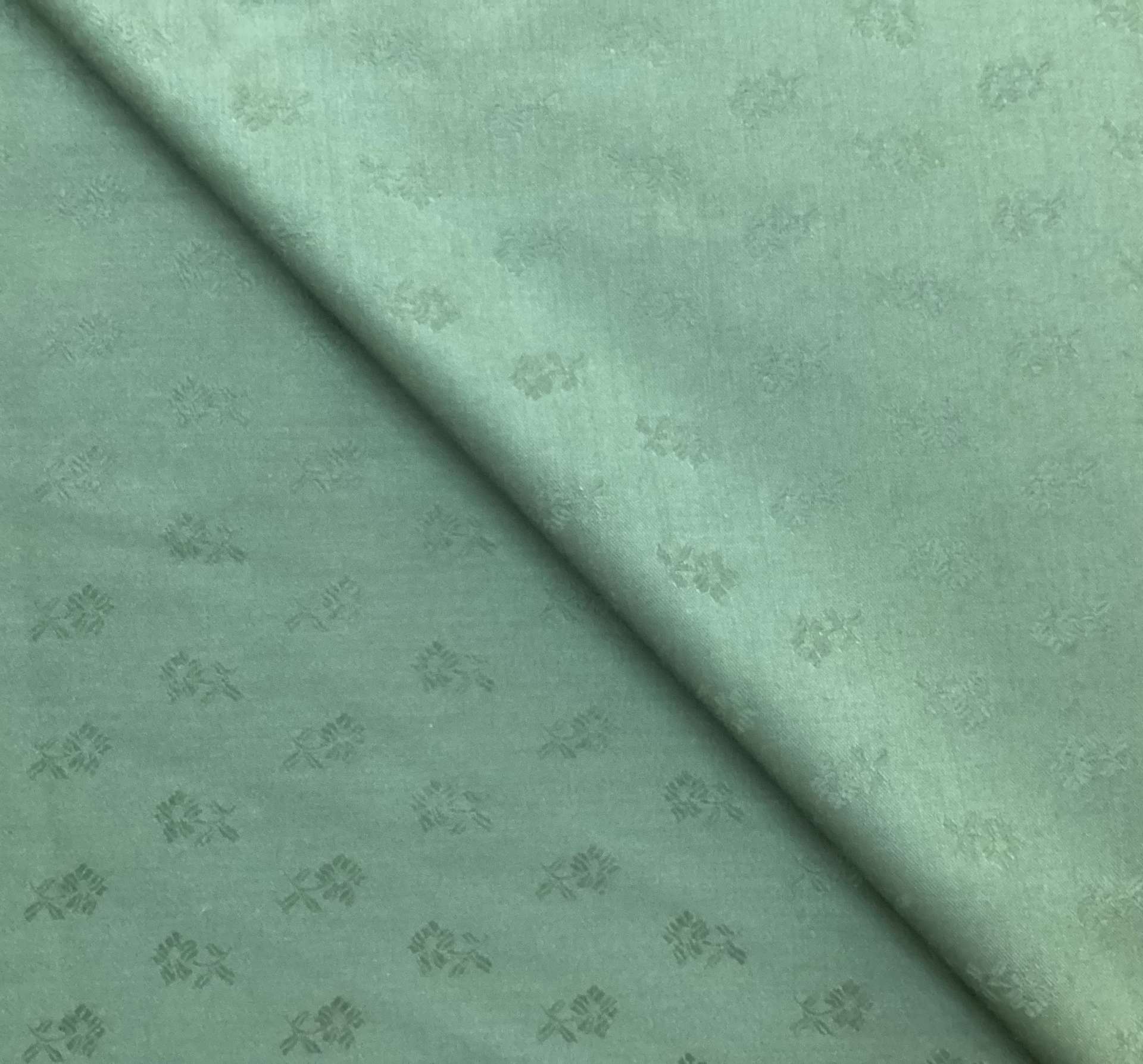 100% Wool Jacquard in Pine Green