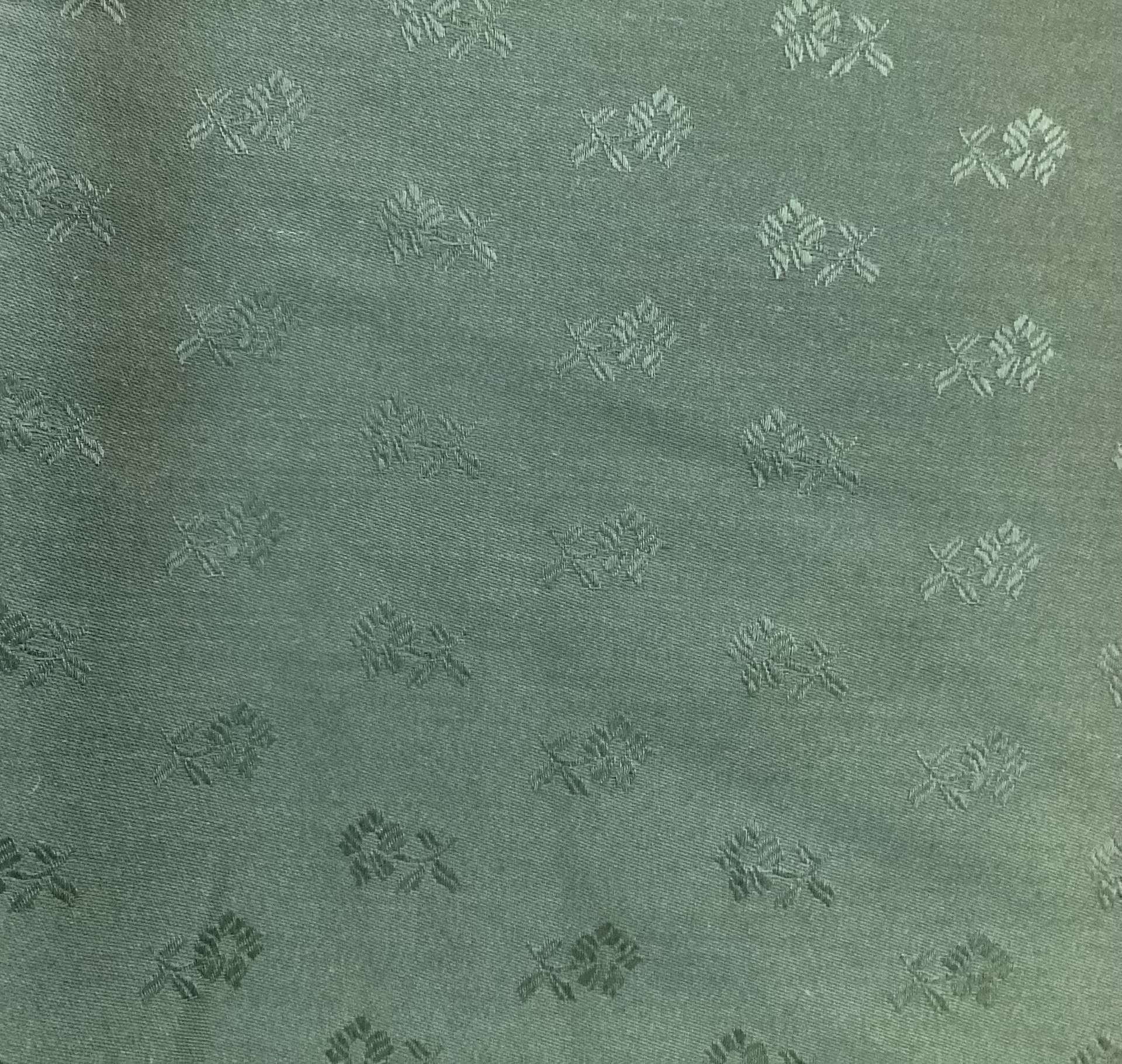 100% Wool Jacquard in Pine Green