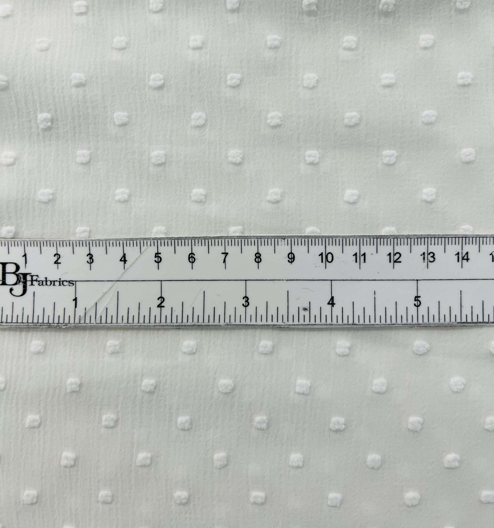 Clip Dotted Chiffon in White