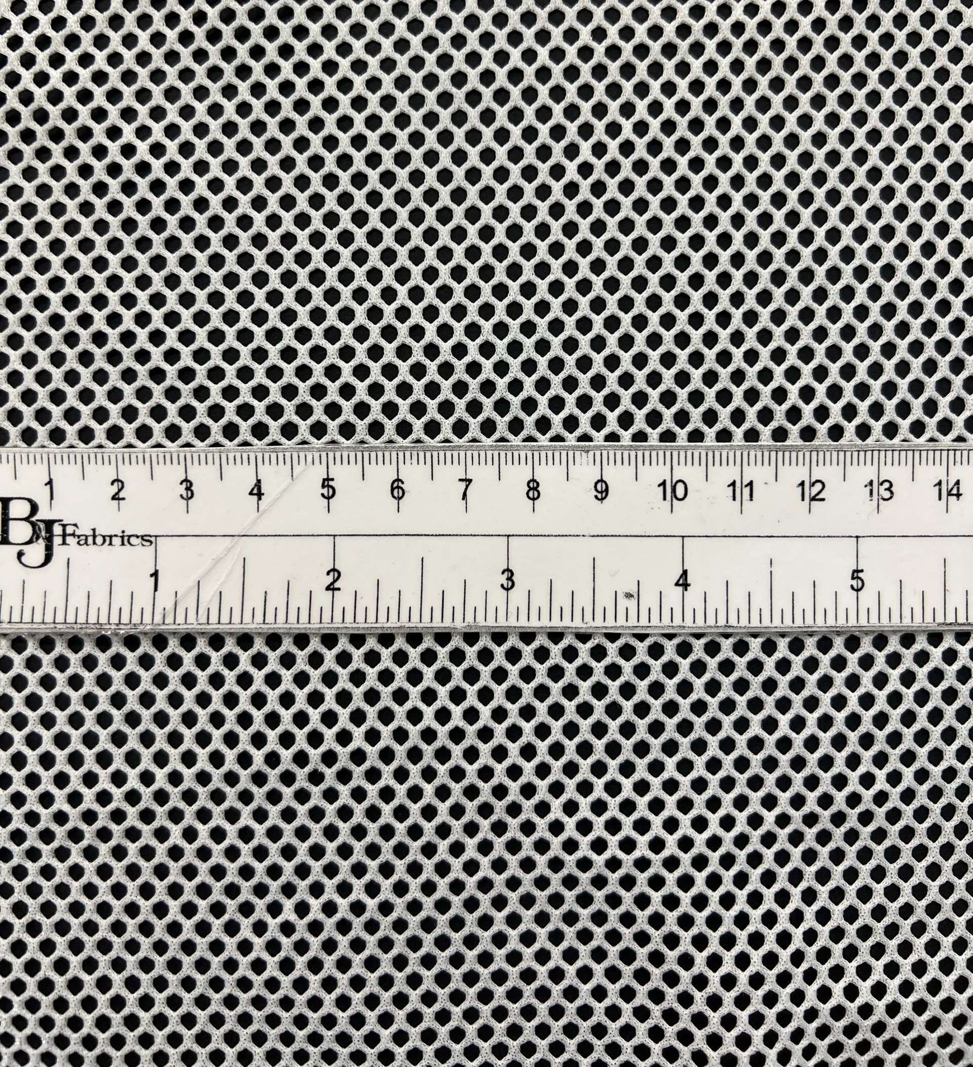 Metallic Silver Foiled Mesh in White